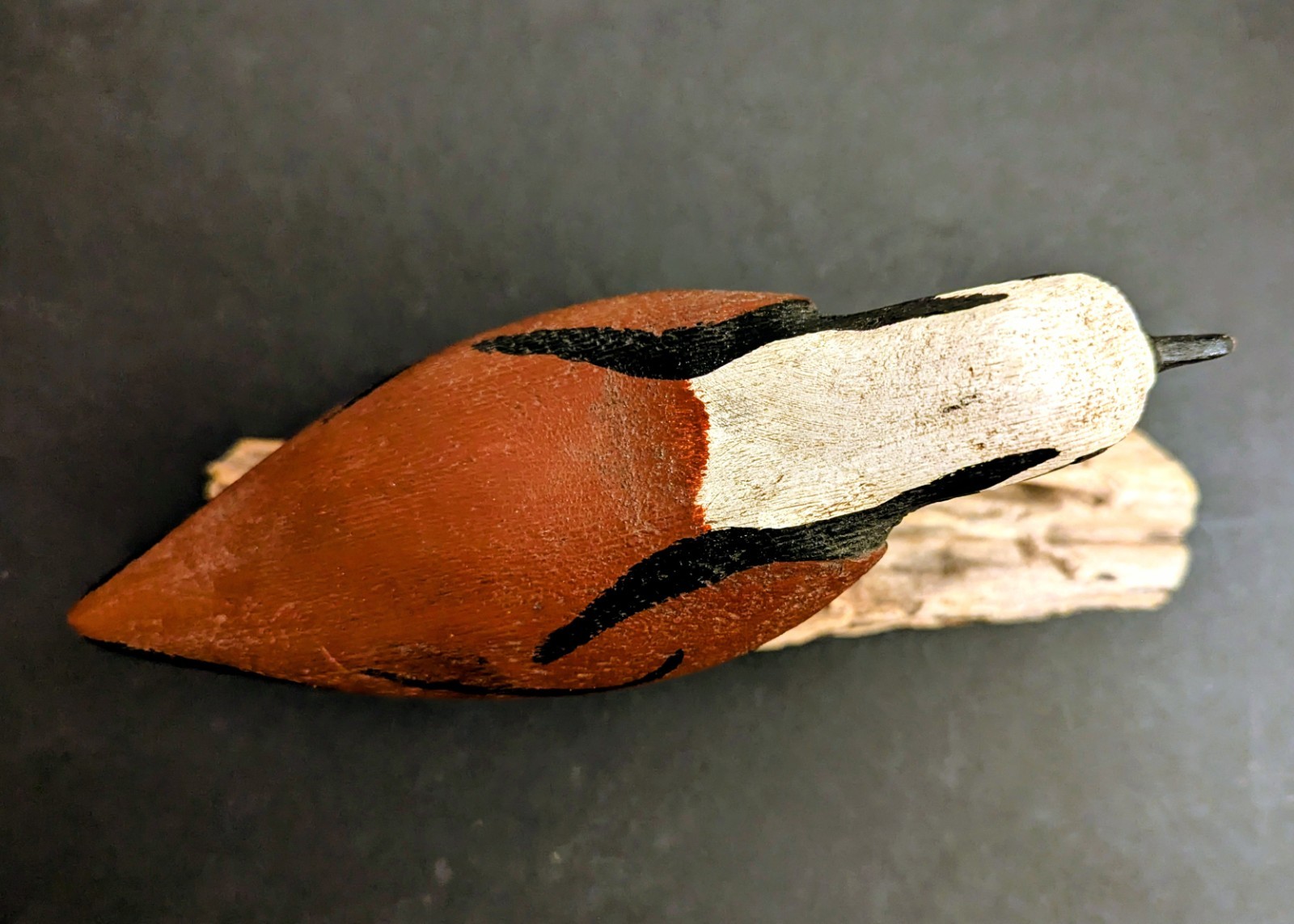 Oriental, NC Ruddy Turnstone Shorebird Decoy Dated 7/86 Split Tail, Carved Eyes