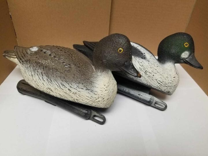 Vintage 14″ Carrylite Plastic GoldenEye Duck Decoy Lot