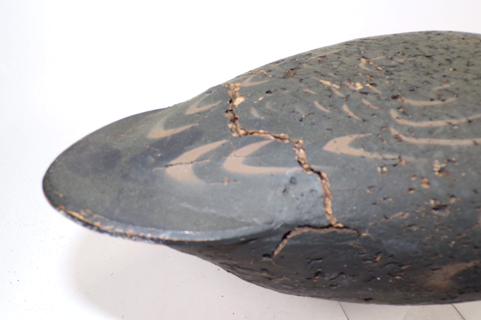 Vintage Cork Duck Decoys 1960s 18.5″L Body Black Displayed Only Hunting Shooting