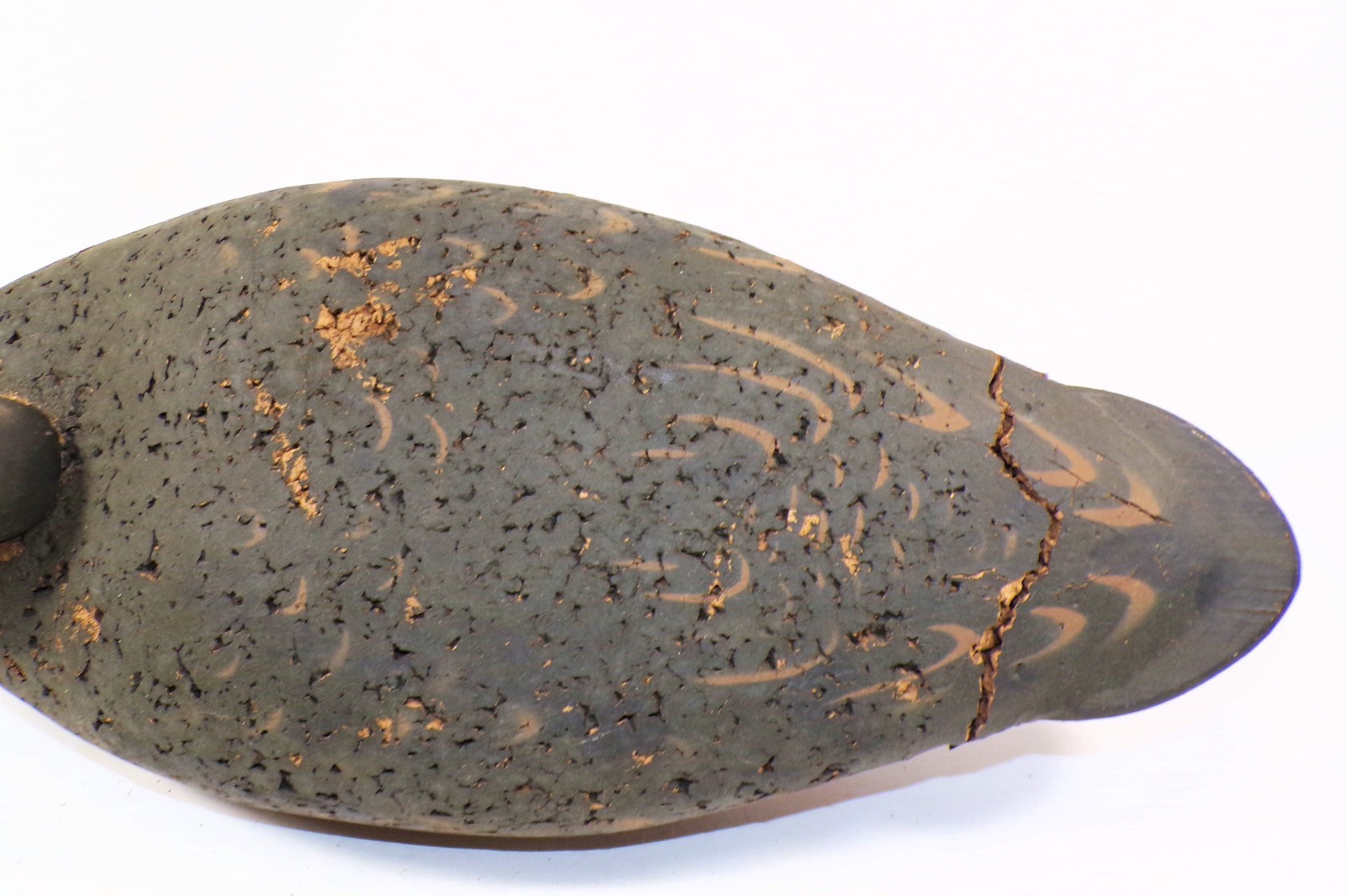 Vintage Cork Duck Decoys 1960s 18.5″L Body Black Displayed Only Hunting Shooting