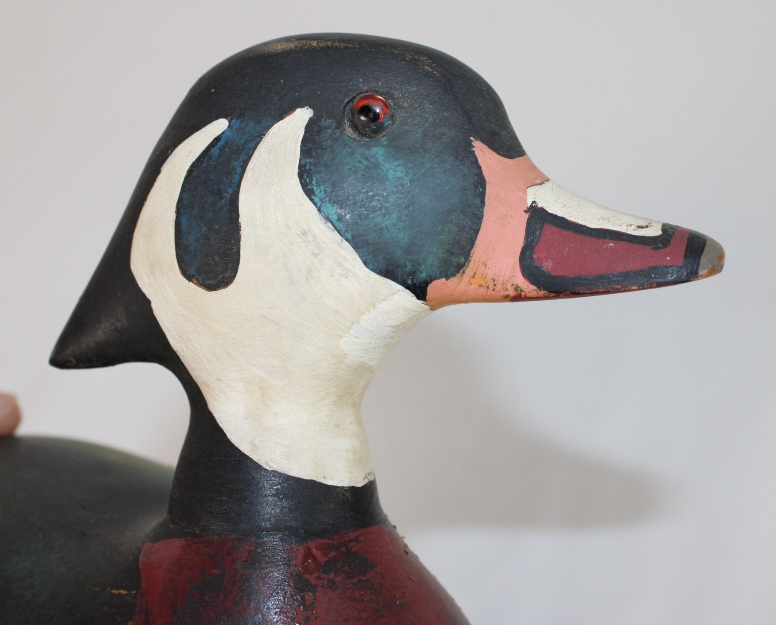 Vintage Lot 2 Drake Male Mallard Hand Carved Painted Wood Duck Decoy