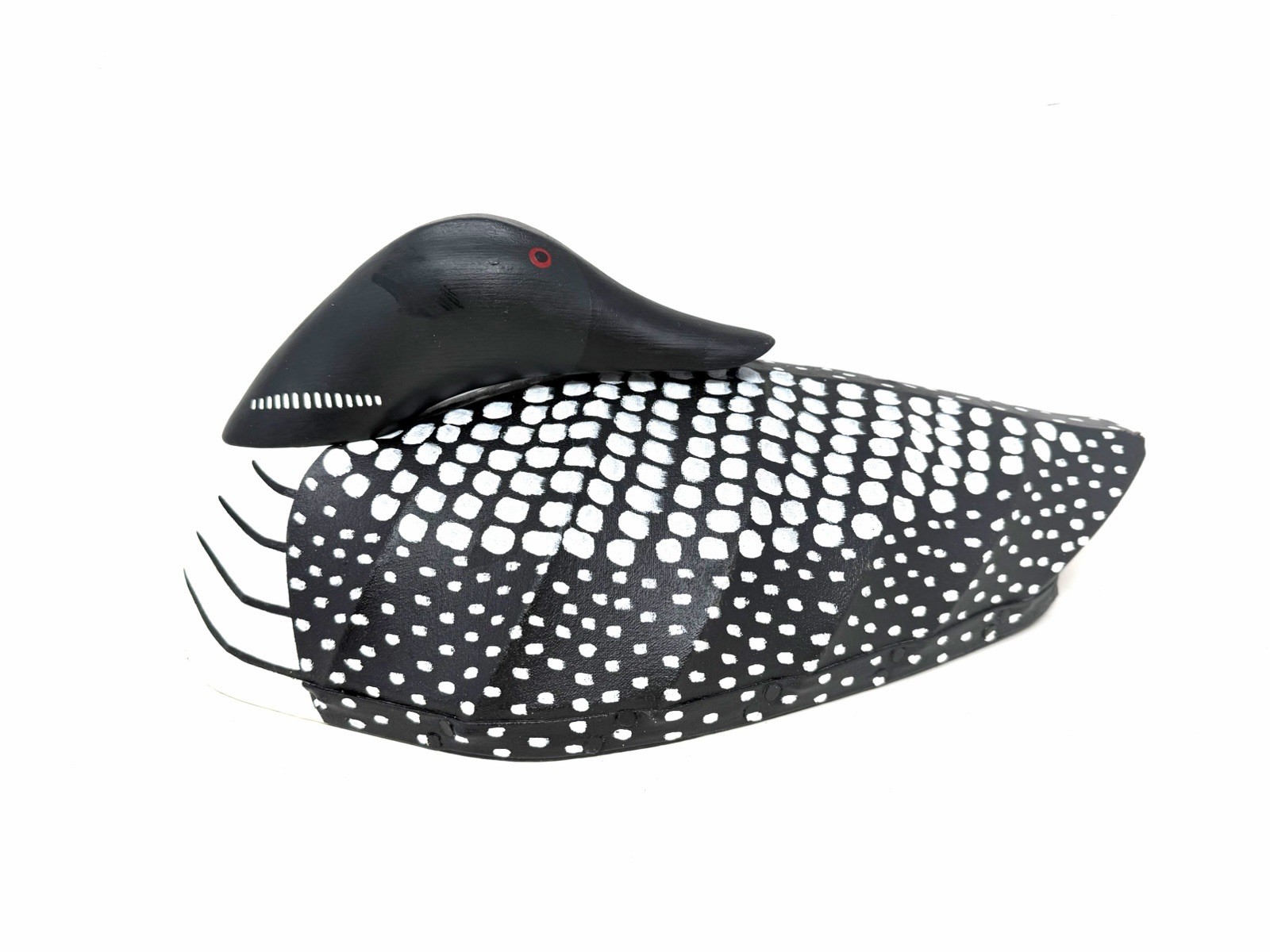 LOON DECOY WILLIAM MOSELEY NORTH CAROLINA DECOY CANVAS OVER WIRE FRAME