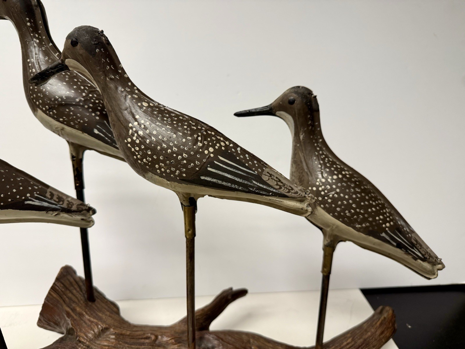 Vintage Display Set of 4 Shorebird Tinnie Decoys, Late 1800’s, Near Mint Cond.