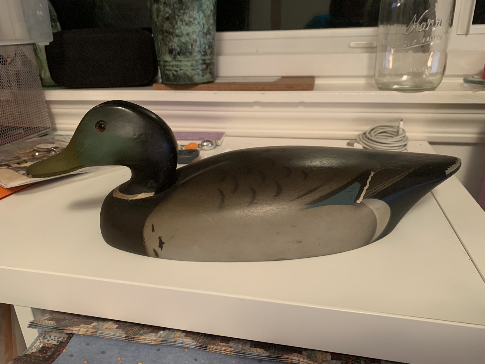 Antique Vintage Collectible Male Mallard Duck Decoy Collectible