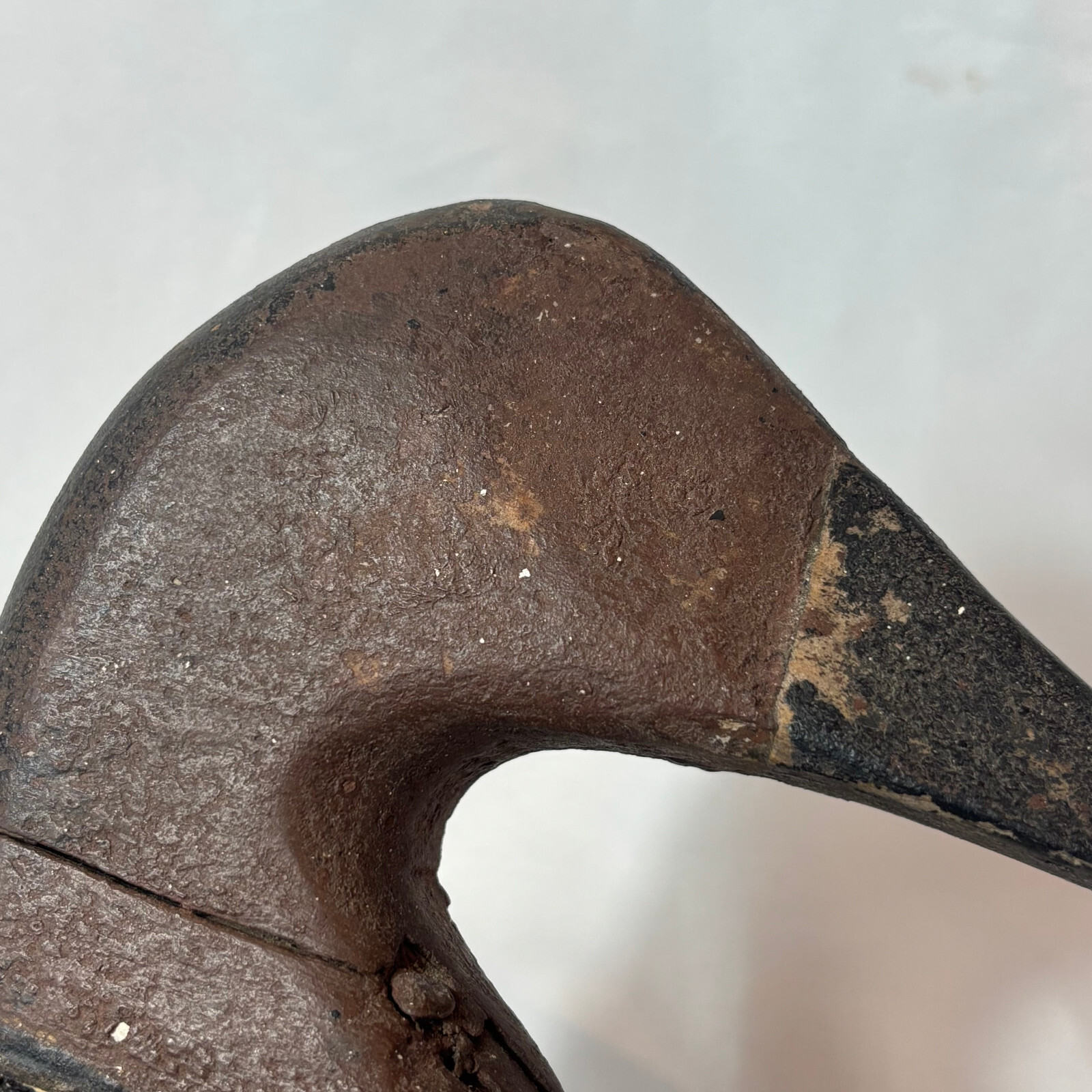 Vtg Working Canvas Back Duck Decoy With Strap & Weight Hand Made CHIPPY