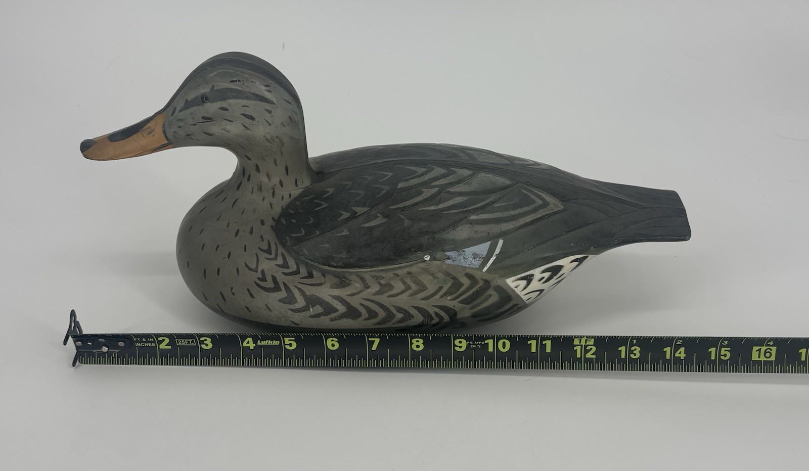 Vintage D-9 Victor Duck Decoy Mallard Hen 1967 Woodstream USA Plastic 15″