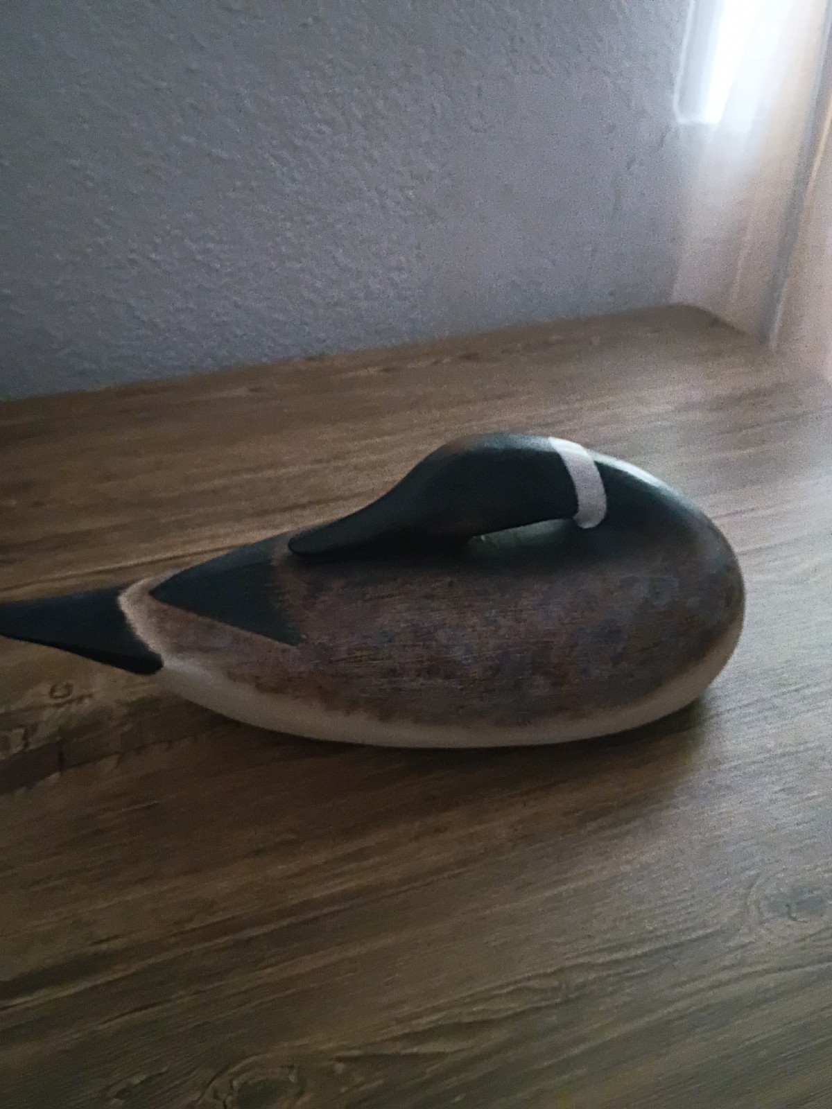 Vintage goose Decoy Figurine 12″ Faux Carved Wood Resin Country Home Decor