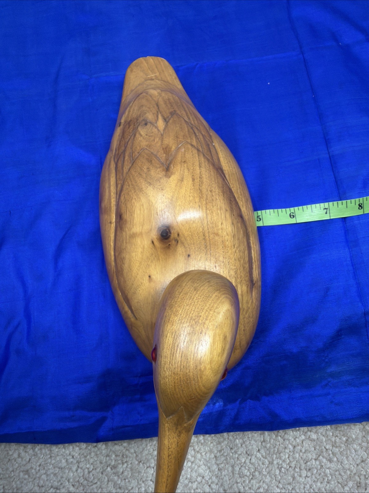 Loon Duck Decoy Hand Carved Inez Esse 1984 Wooden Bird Factory – Unpainted Blank