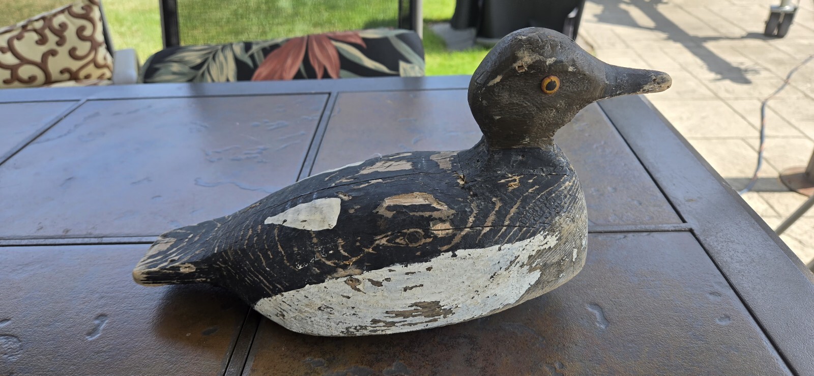 Vintage Duck Decoy Goldeneye 1000 Islands Ont Solid Wood