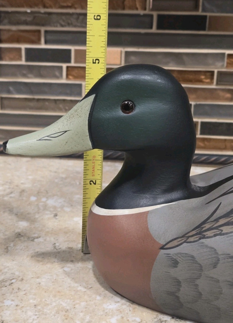 Vintage Boyds Classic Mallard Drake Duck Decoy Carved Wood SIGNED WEAVER 80-87