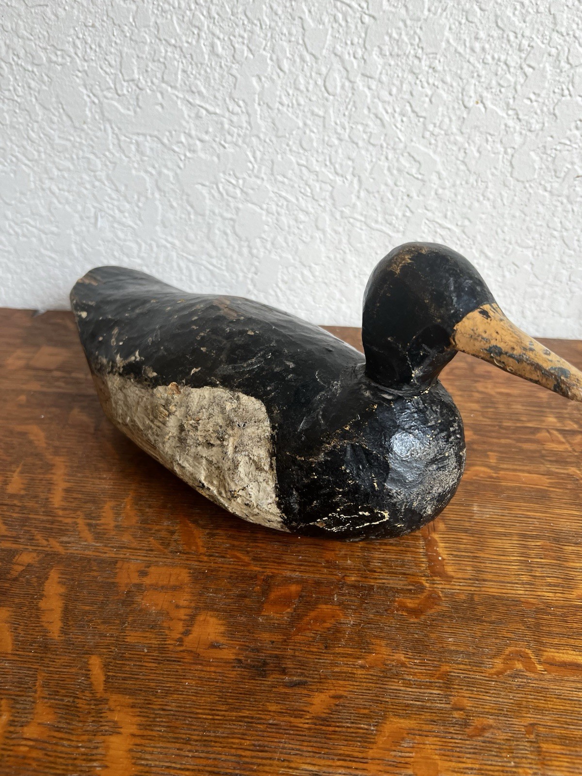 Antique Hand Carved Wood Duck Hunting Decoy Primitive Folk Art Gunning