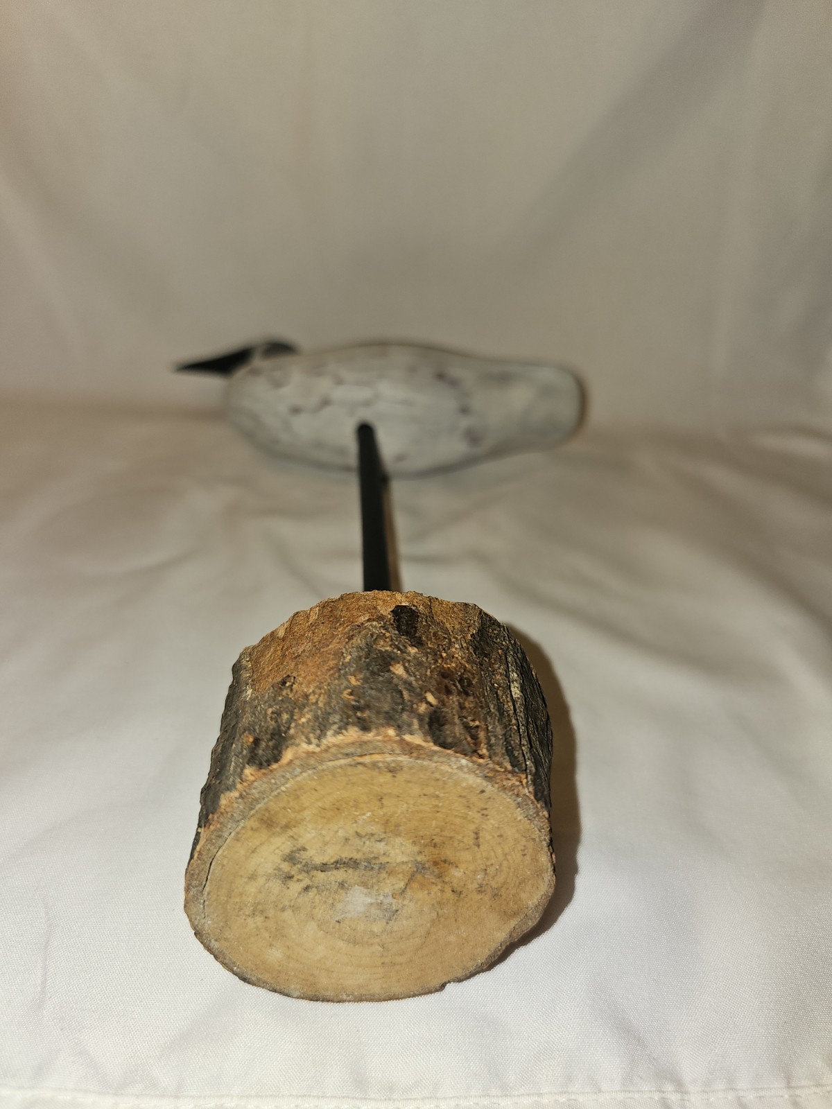 Artisan Hand-Carved Wooden Shorebird Decoy – 7″ Primitive Folk Art Primitive
