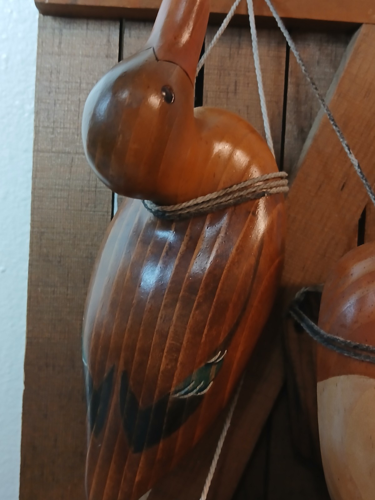 Riverbend Carvers “Hanging Duck Decoys on Cabin Door” Folk Art