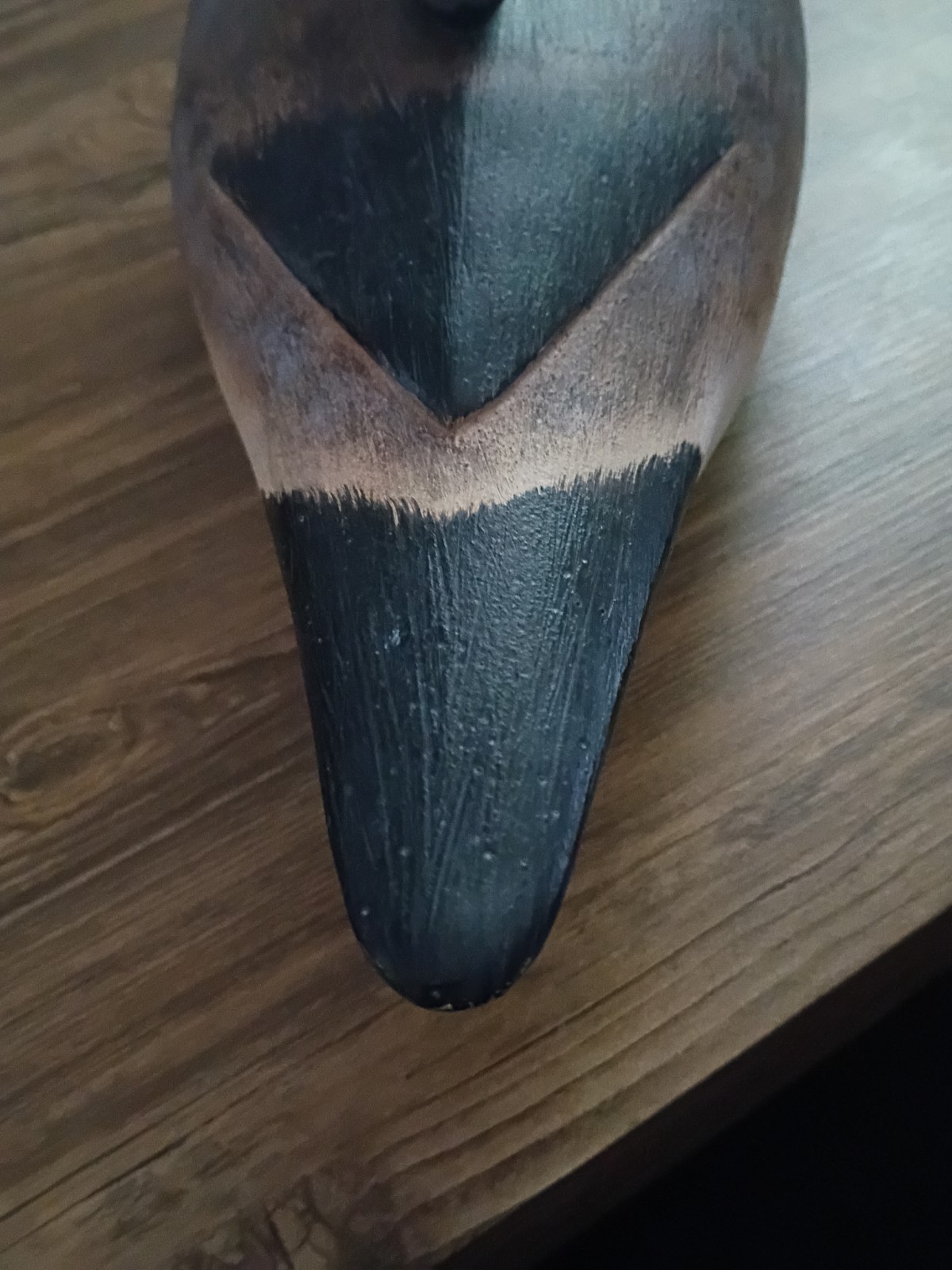Vintage goose Decoy Figurine 12″ Faux Carved Wood Resin Country Home Decor
