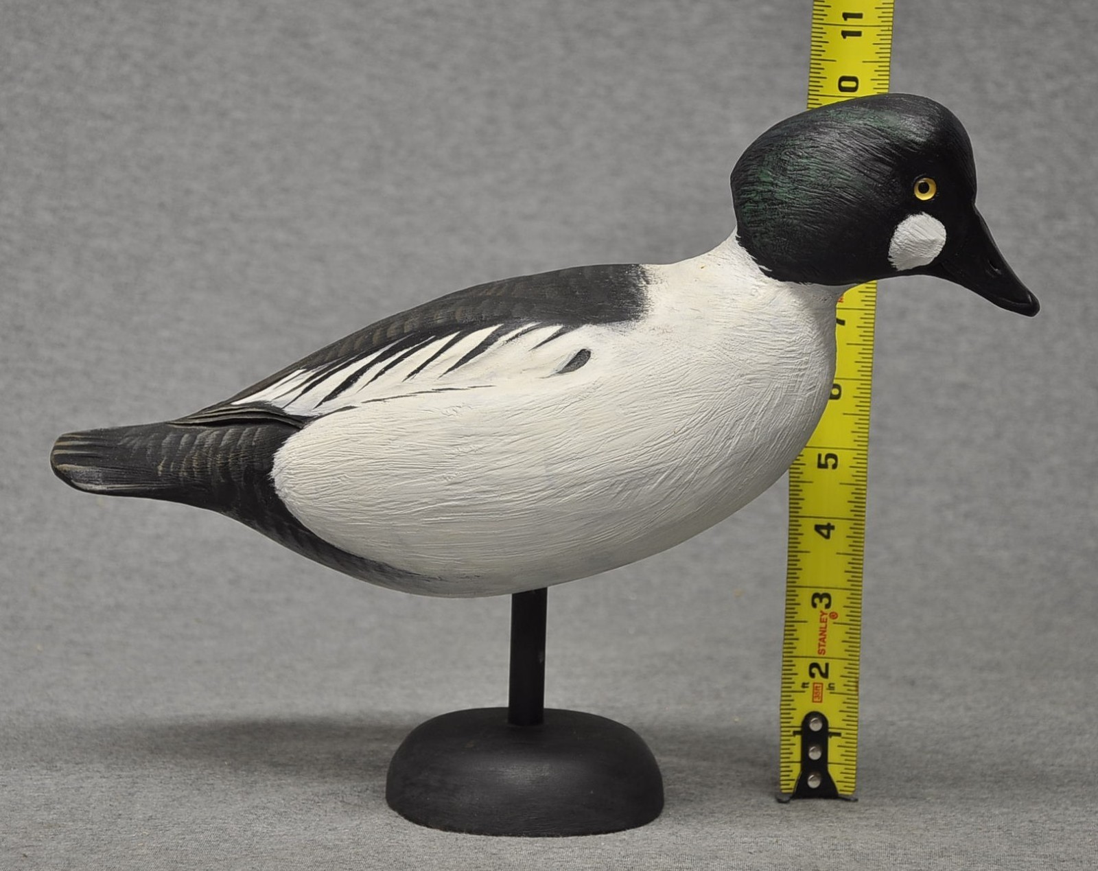 MIKE BORRETT WI HIGHLY DETAILED STANDING GOLDENEYE DRAKE DUCK DECOY BRANDED OP