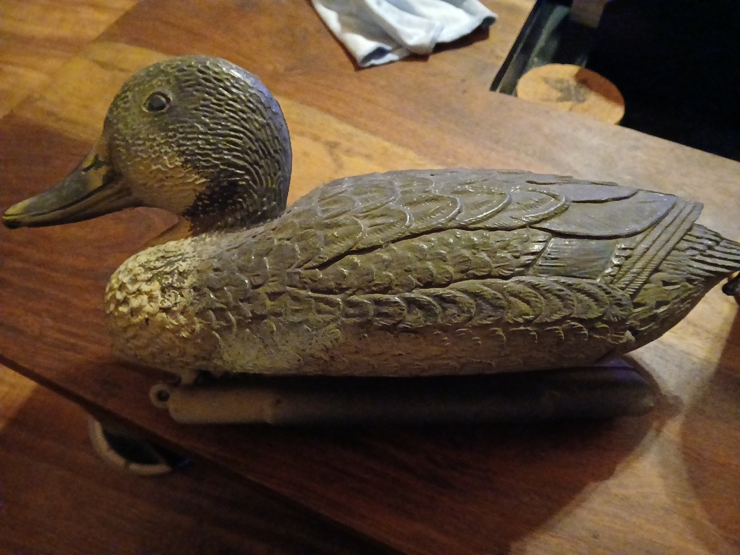 Vintage Carry Lite Duck Mallard Hen Decoy Made In Italy Sport Plast