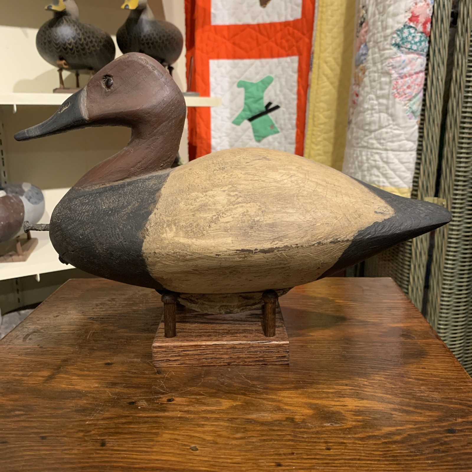 Nicely Done Copy of a Lee Dudley Vintage Canvasback Duck Decoy Great Profile