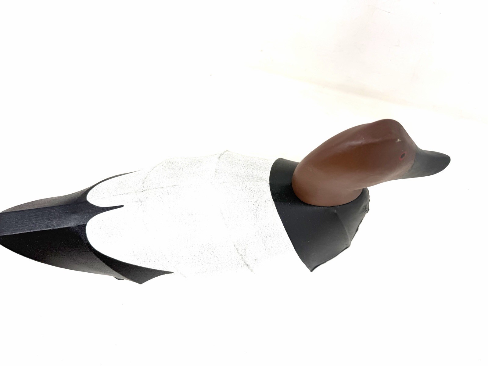 CANVASBACK DECOY WILLIAM MOSELEY NORTH CAROLINA DECOY CANVAS OVER WIRE FRAME