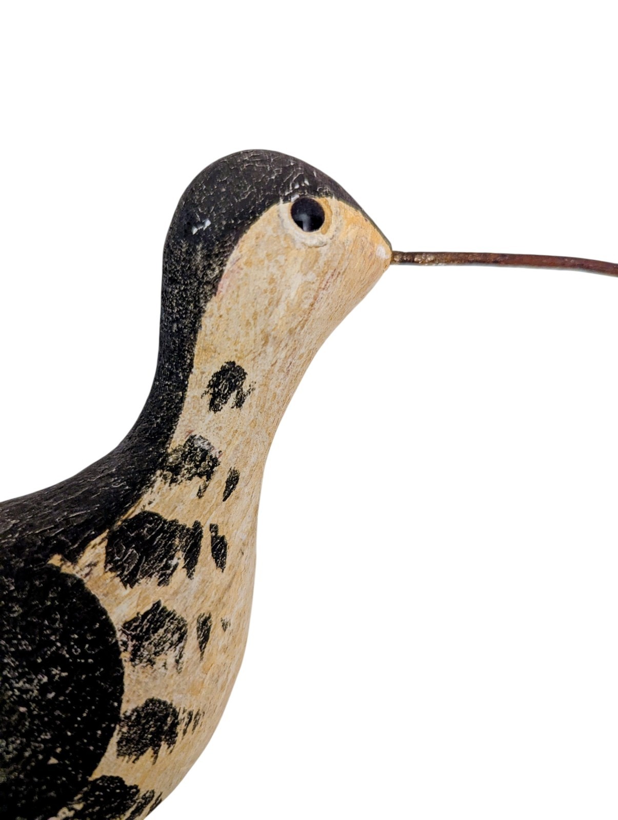 Richard Morgan Long-Billed Curlew Shorebird Metal Bill, Metal “Stick” Antiqued