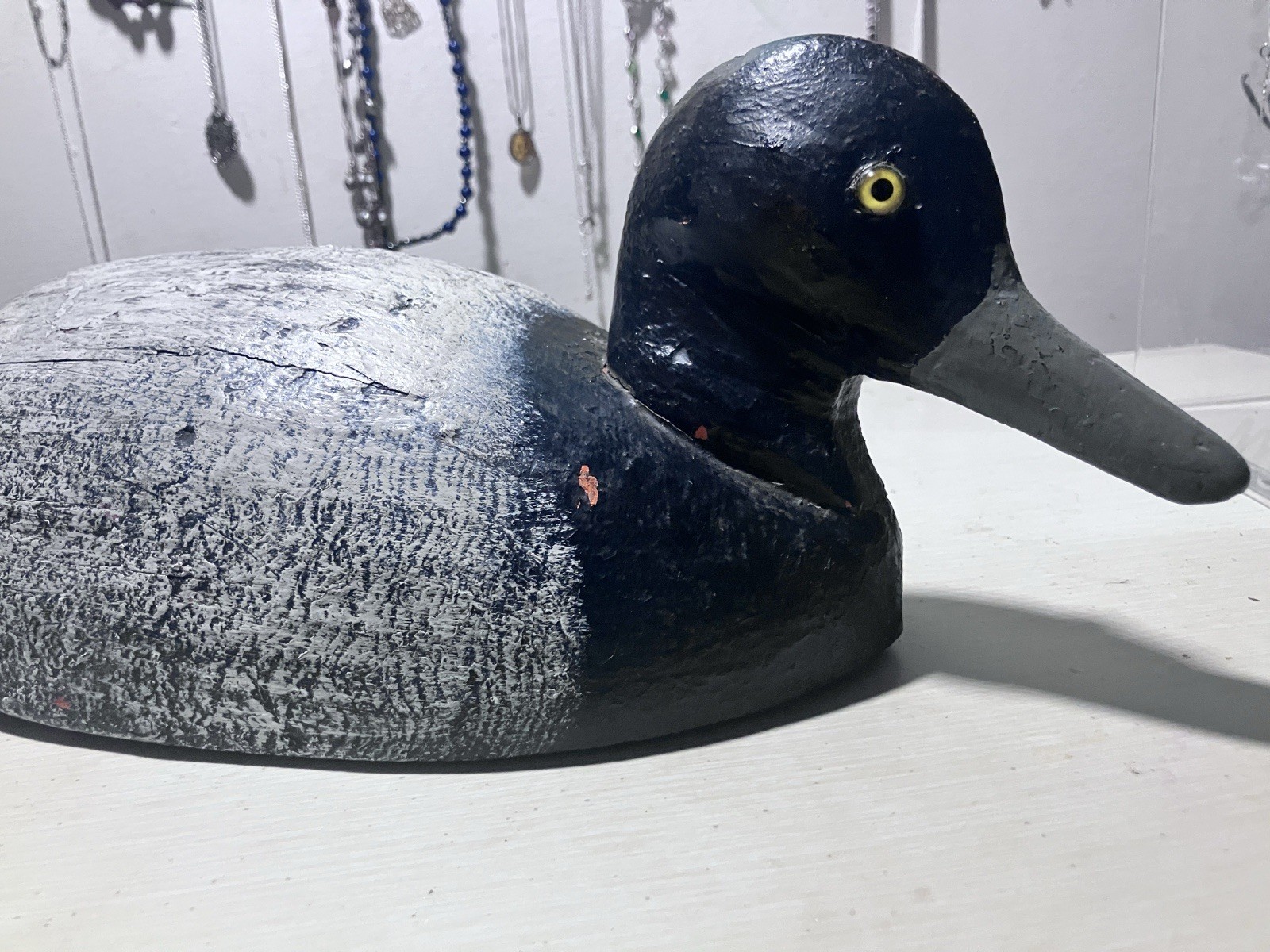 Hall Blue Bill Wood Duck Decoy Solid Body Antique Vintage ca. 1930