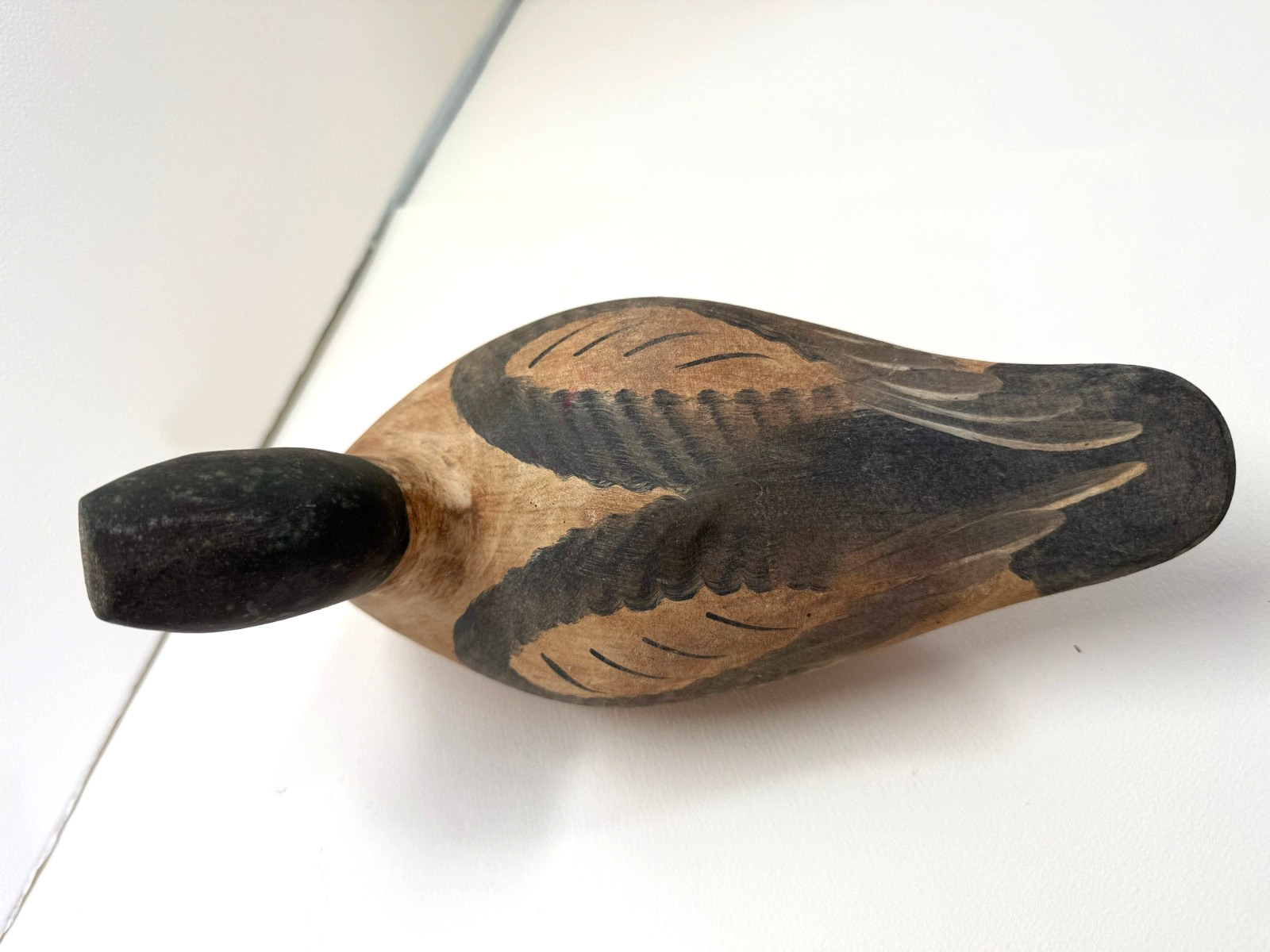 Vintage Captain Harry Jobes Signed Working Carved Wooden Goldeneye Duck Decoy