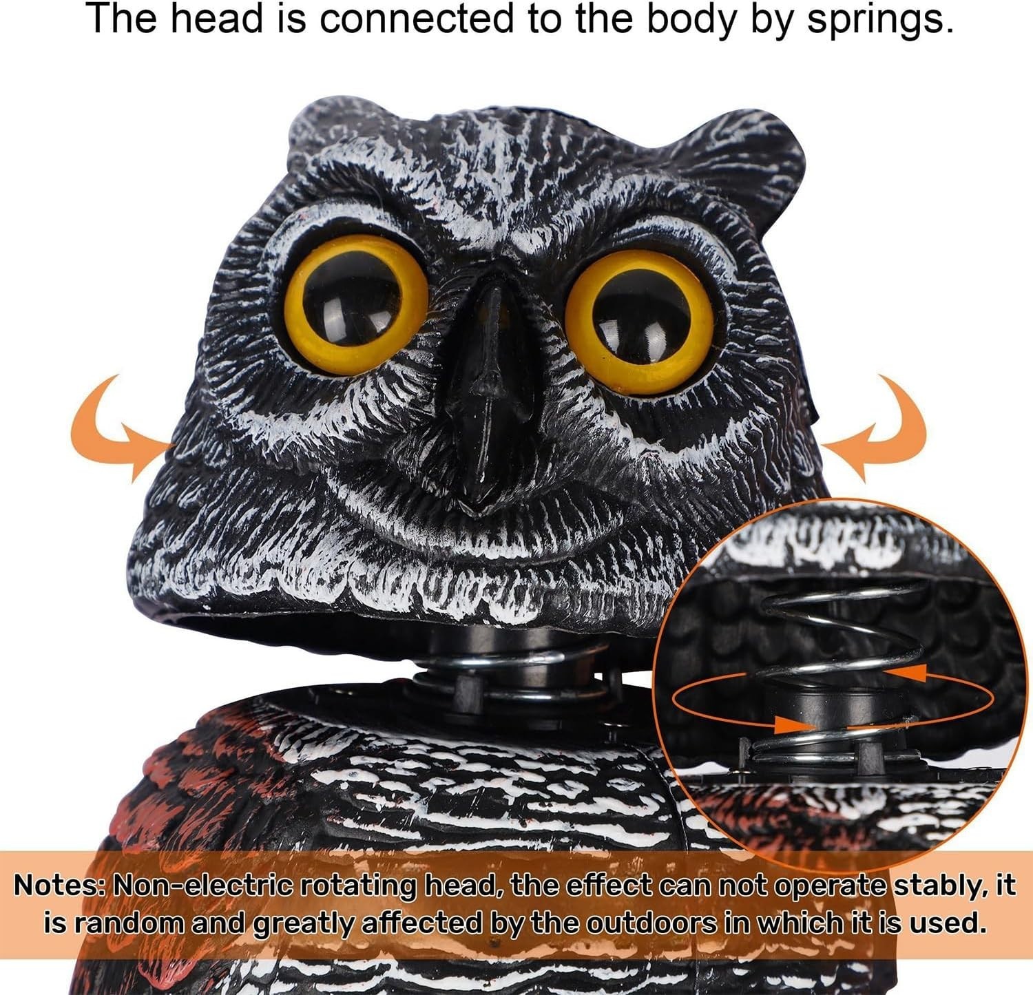 Versatile 3-Pack of Horned Owl Decoys – Elegant Bird Deterrents for Outdoor Use