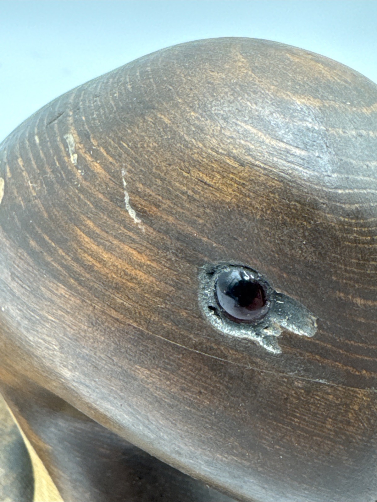 VINTAGE TOM TABER PINTAIL DRAKE HAND CARVED WOOD GLASS EYE DUCK DECOY SIGNED