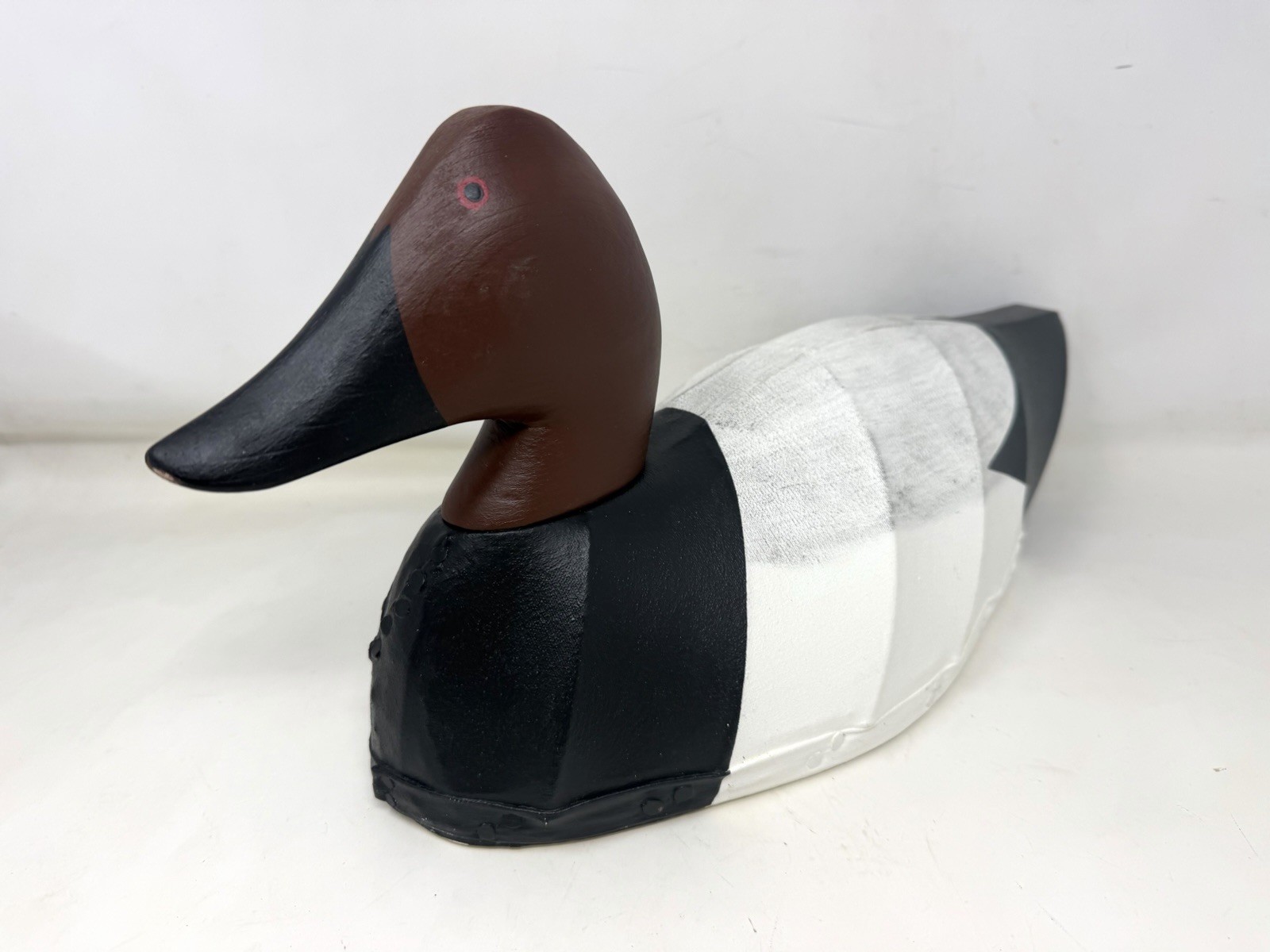 CANVASBACK DECOY WILLIAM MOSELEY NORTH CAROLINA DECOY CANVAS OVER WIRE FRAME