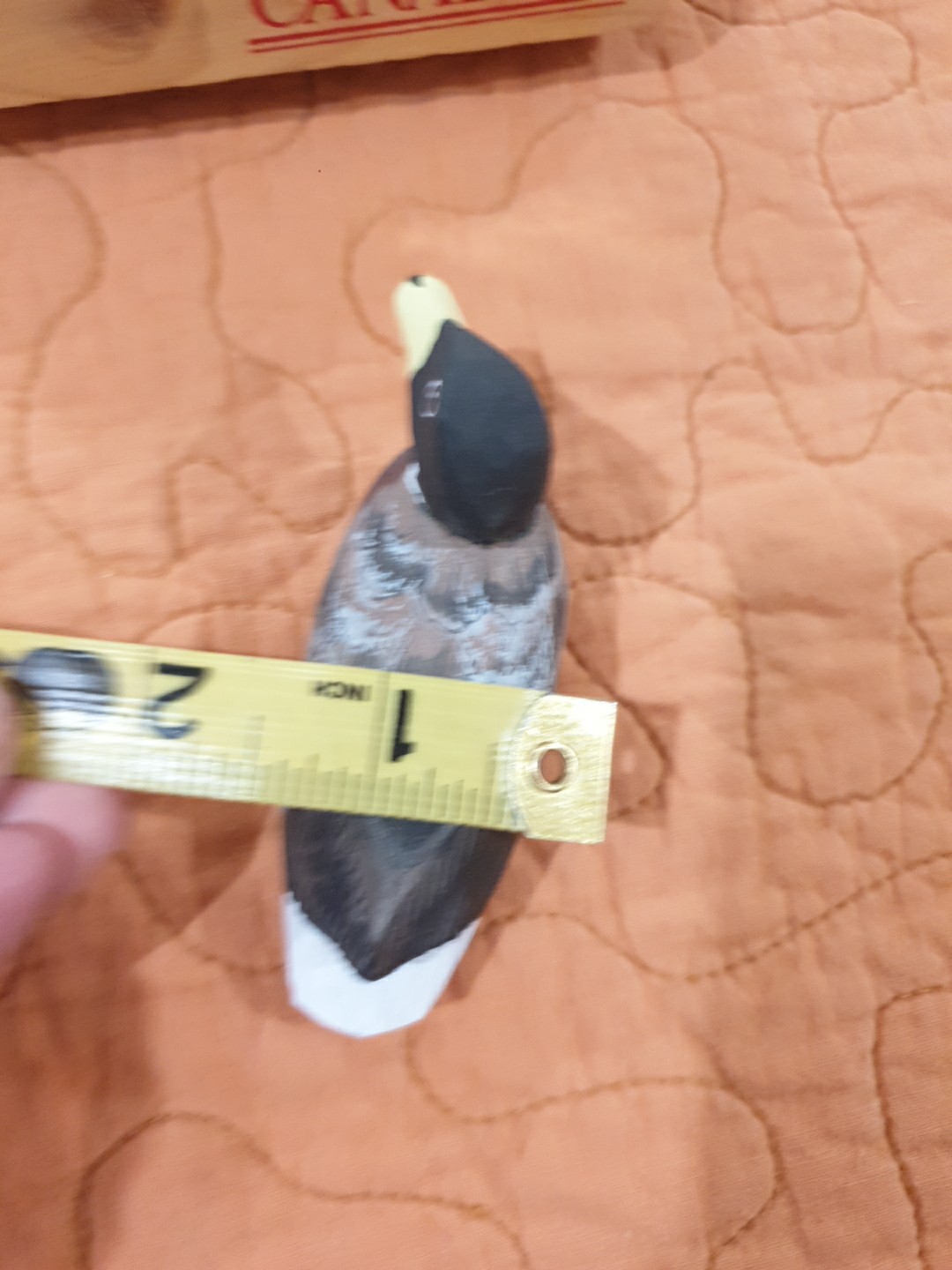 Vintage Robert Toussaint Quebec Miniature Goose Decoy