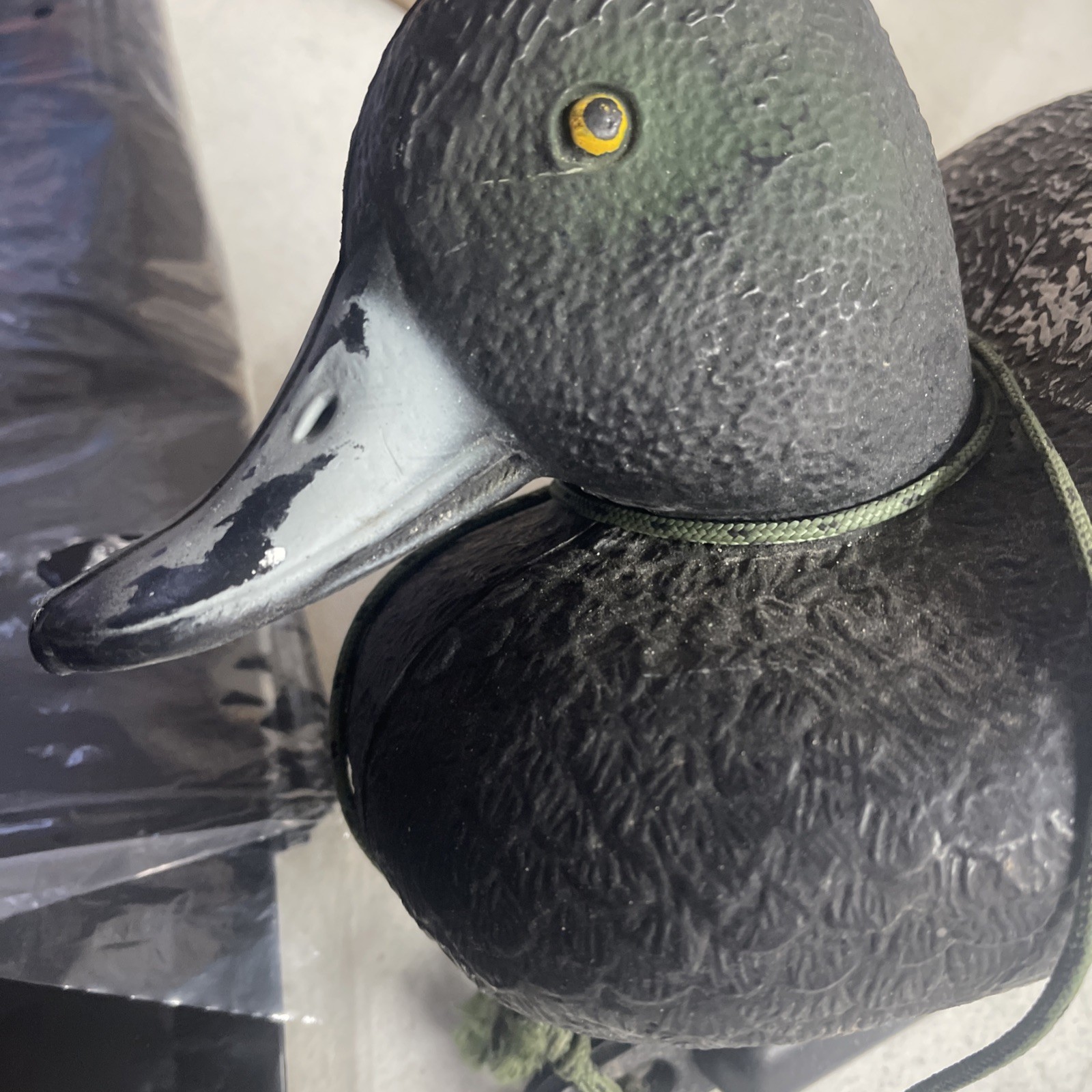 Vintage Mallard Duck Decoy Sport Plastic Carry Lite Goldeneye Made in Italy