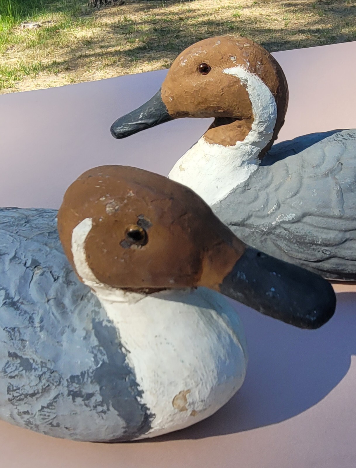 Vintage Victor Veri-lite paper mache Pintail Drake Duck Decoy Pair