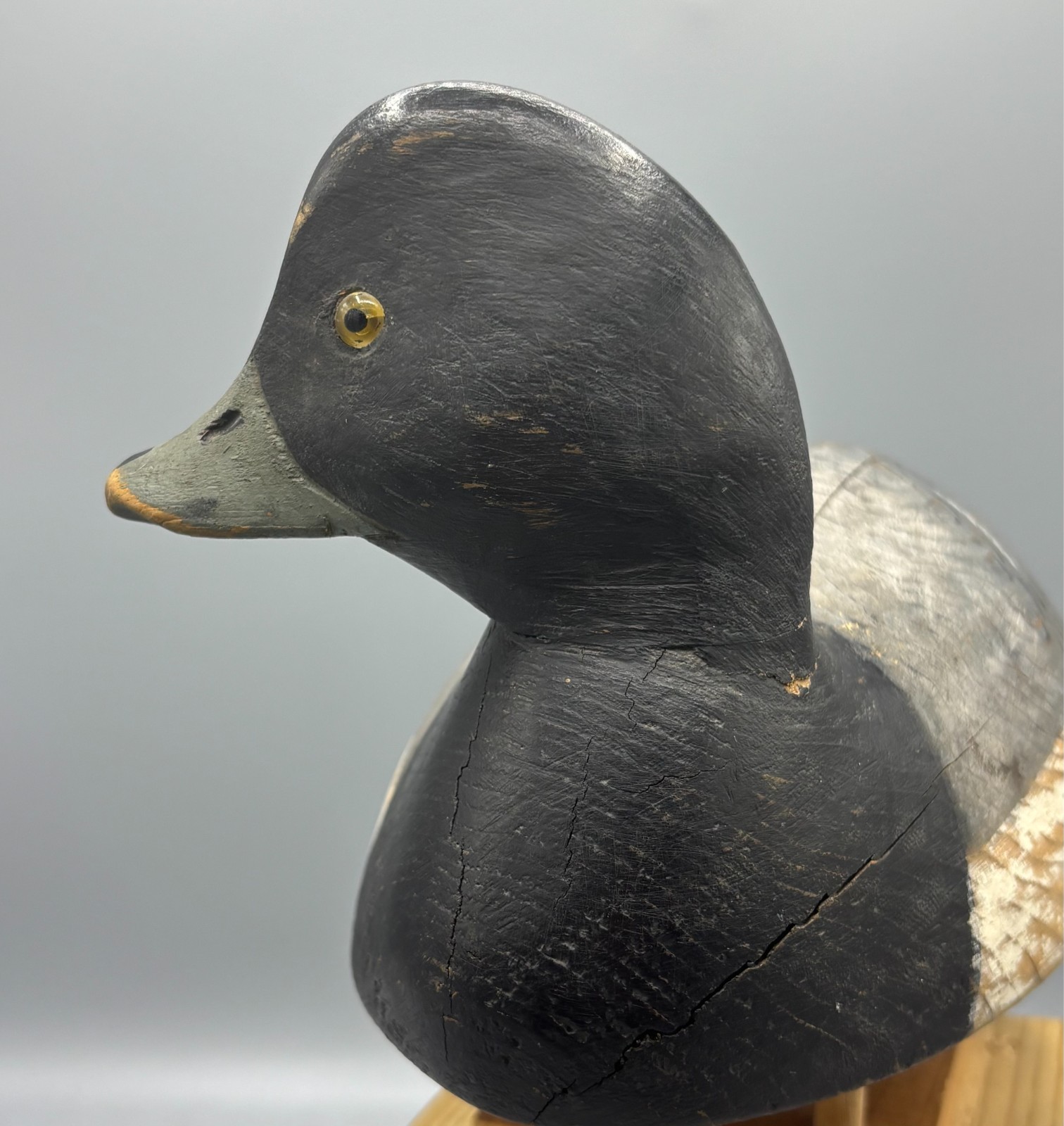 *ORIGINAL PAINT* HAROLD WILKINS (1877-1965) OWEN SOUND BLUEBILL VINTAGE DECOY