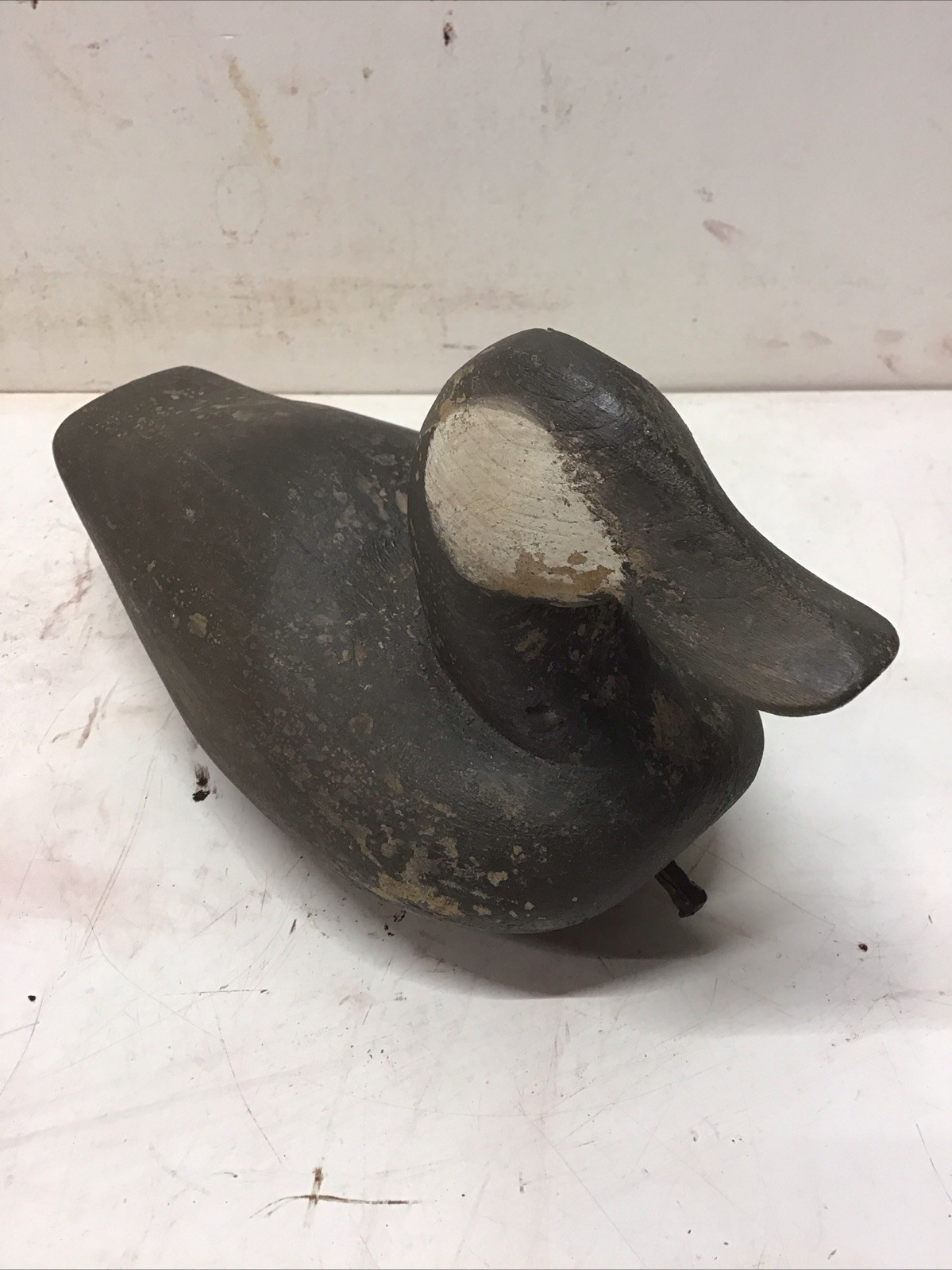 Antique Wood Ruddy Duck Decoy Curtis Wayne Waterfield “CWW” 4.25” x 9.75” x 5”