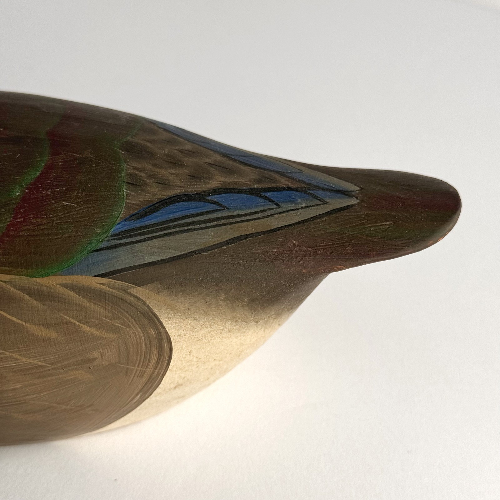 1969 Dan Brown Carved Wooden Duck Decoy Salisbury Maryland Signed & Dated