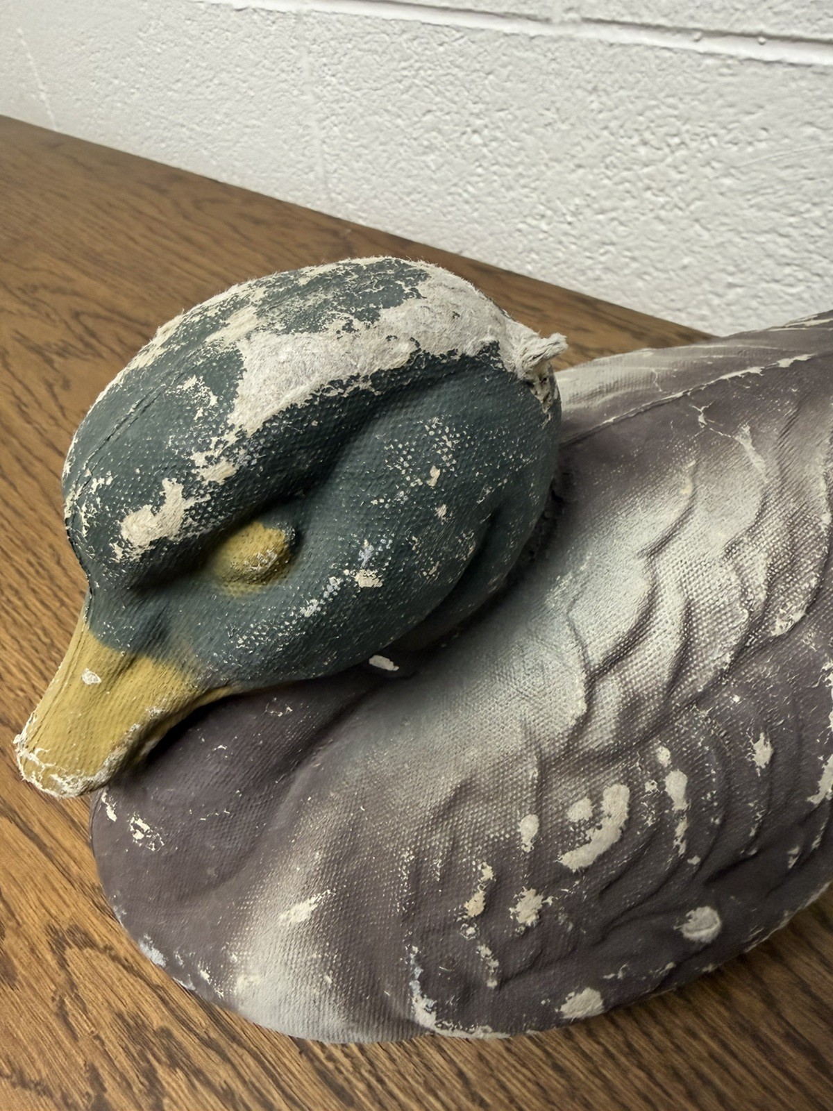 Vintage Victor Tru-Life Animal Trap Co. Paper Mache Mallard Drake Duck Decoy