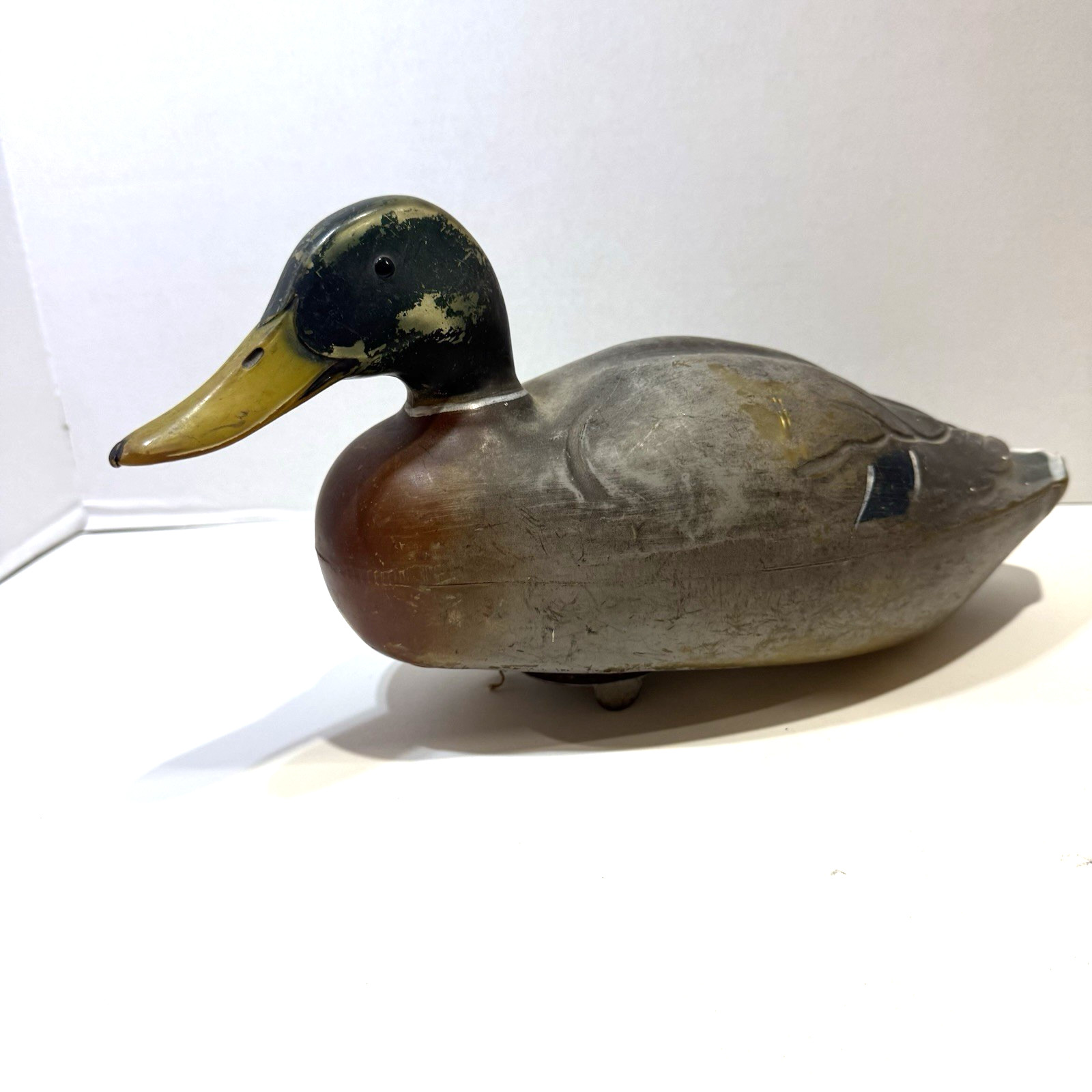 Vintage Featherlite Duck Decoy Mallard McGuire Stabilizer Swims/Stands Right 14”