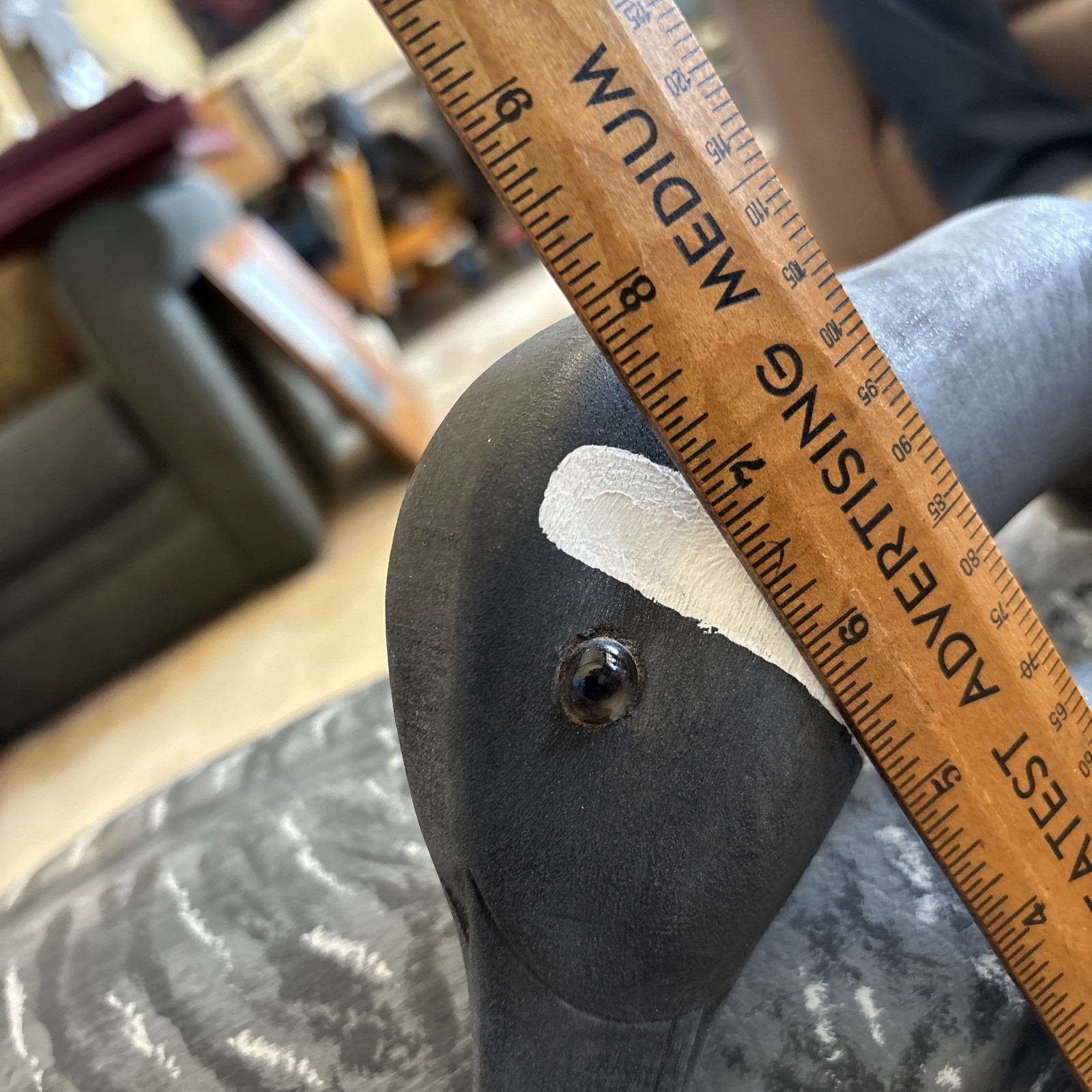 St Clair Flats Canadian Goose Hand Carved Wood Decoy Beautiful Carved Hand Paint