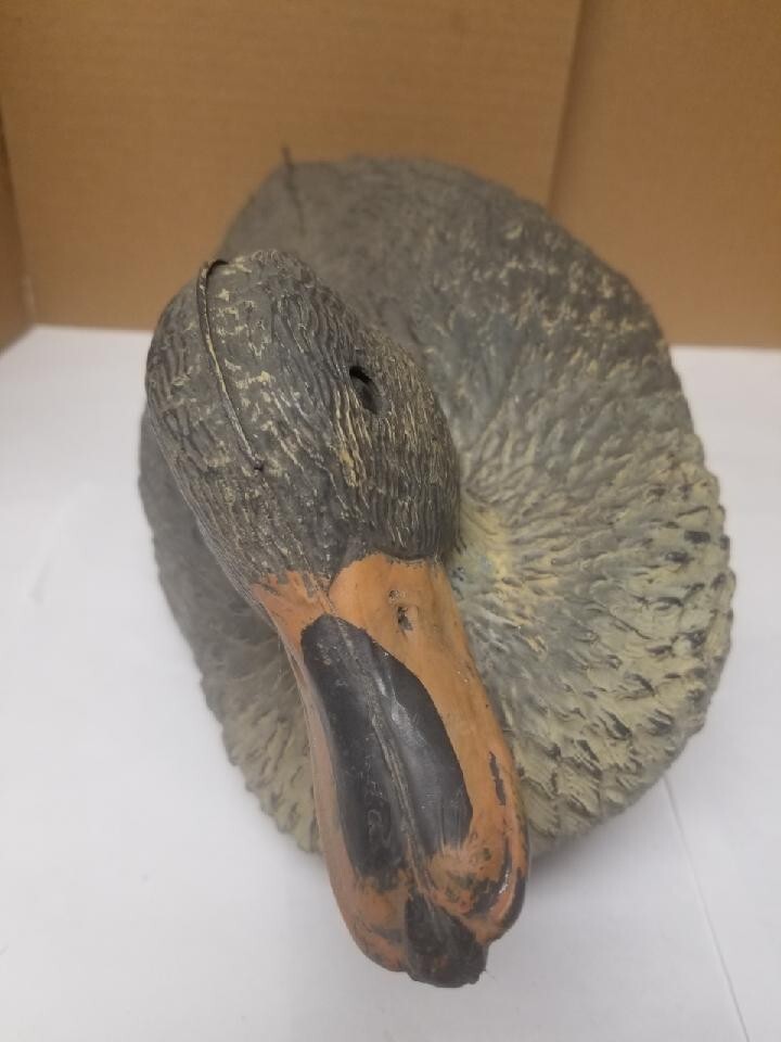 Vintage 17″ Plastic Carrylite Mallard Duck Decoy
