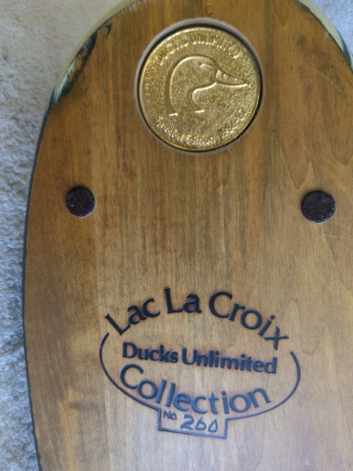 DUCKS UNLIMITED WOODEN LOON DECOY LAC LA CROIX COLLECTION 1986-1987 #260