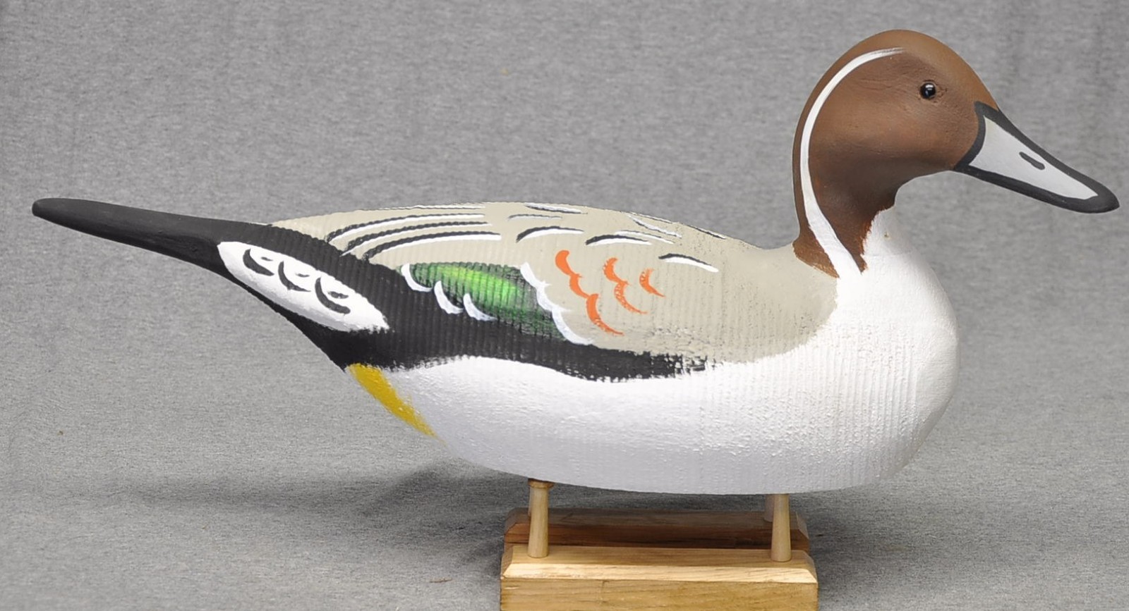 NEW WOOD PINTAIL drake duck decoy, DECOYS ORIGINAL PAINT glass eyes, , WMW “MX”