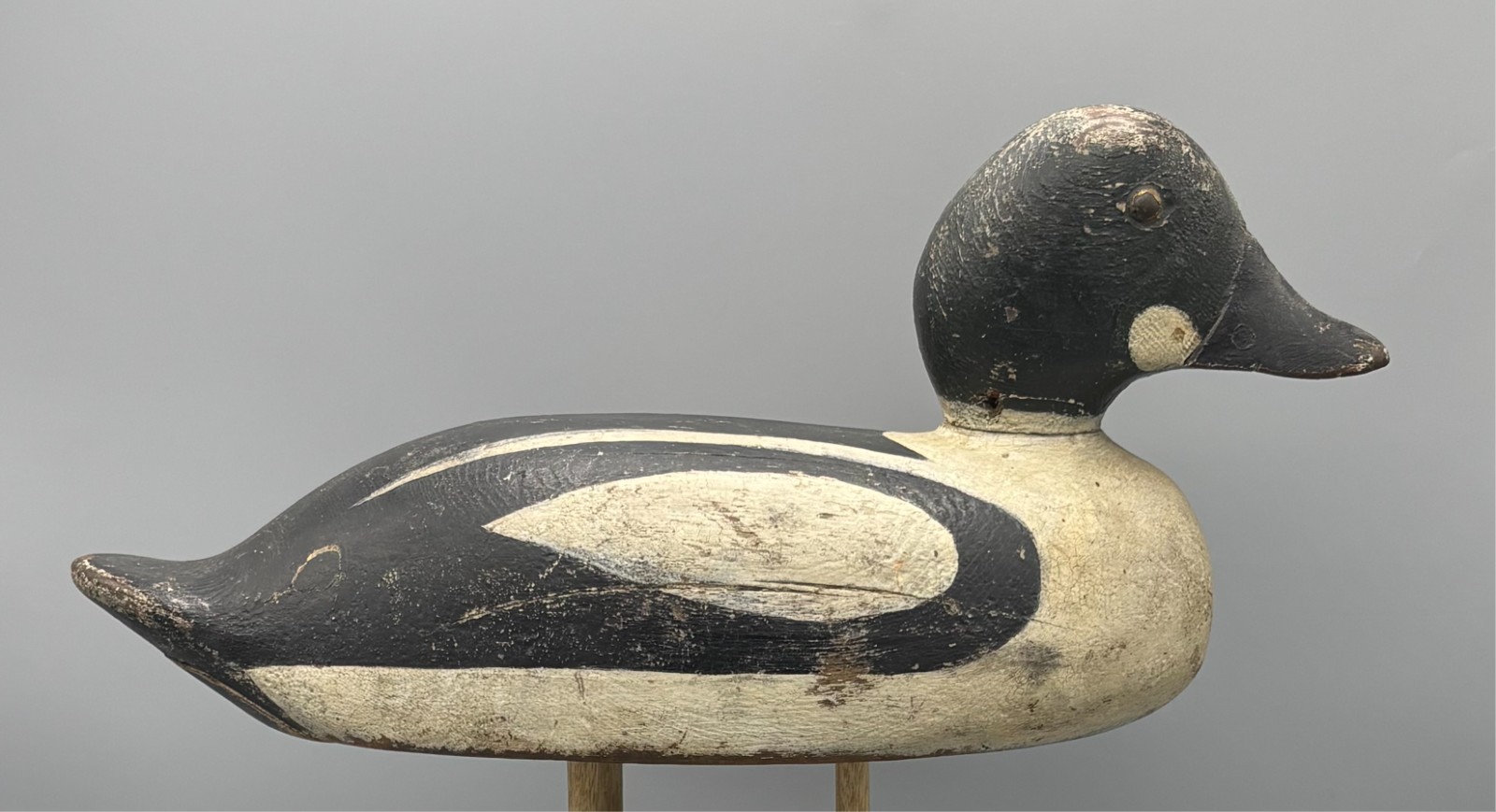 FERMAN EYRE (?) (1882-1969) BROCKVILLE, ONT GOLDENEYE DRAKE ANTIQUE DUCK DECOY