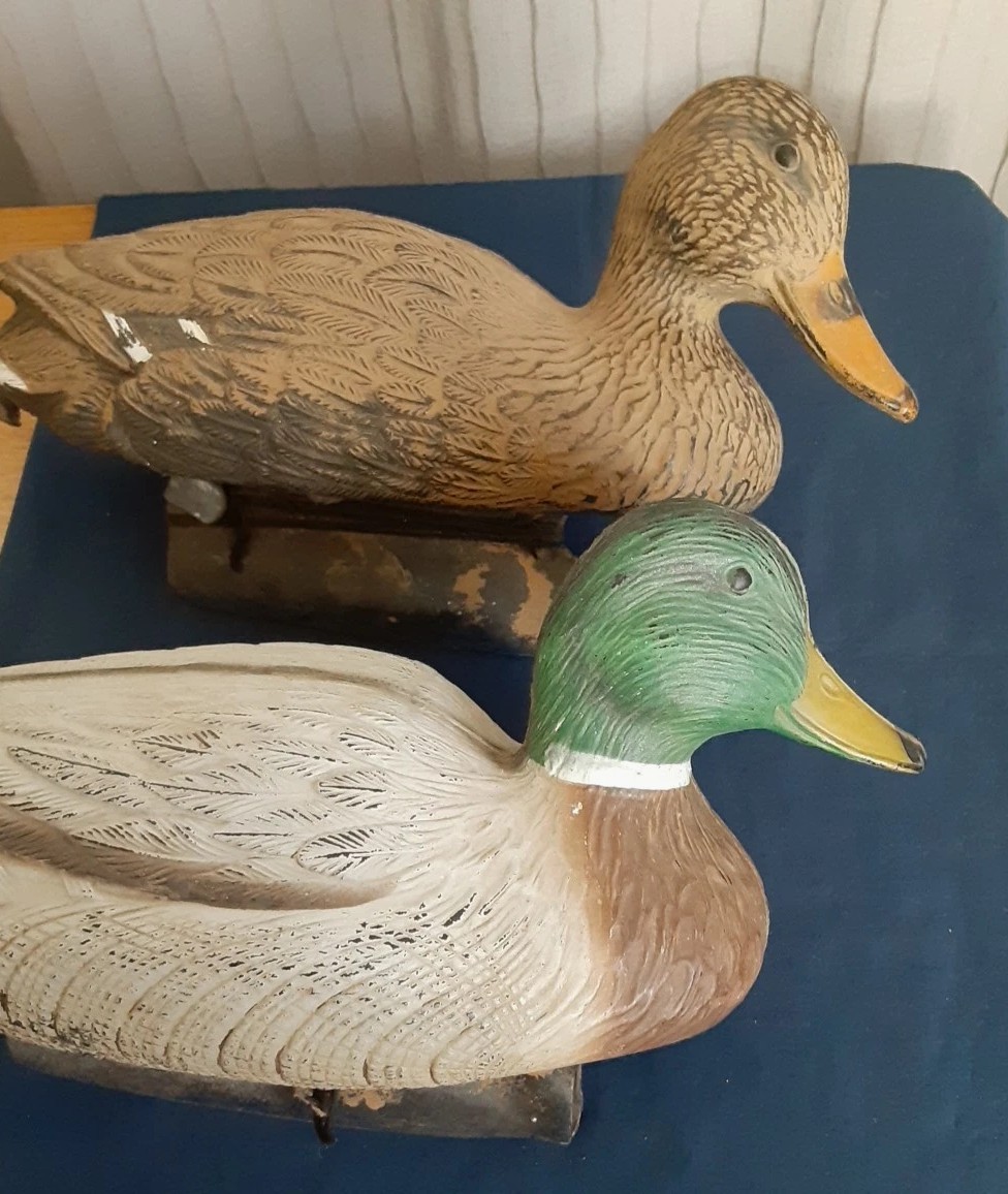 Pair of Duck Plastic Decoys – Flambeau Products Middlefield Ohio 1996