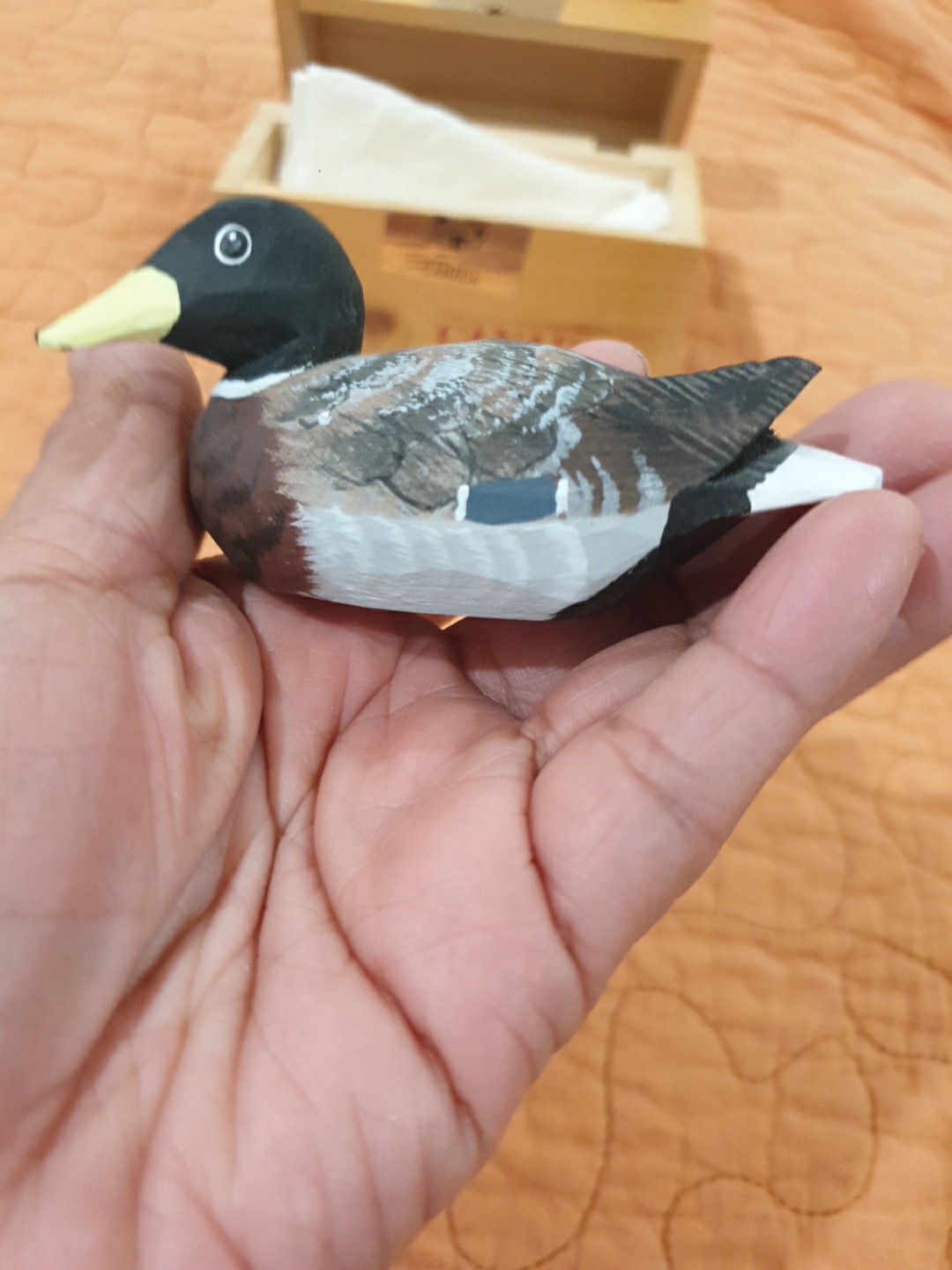 Vintage Robert Toussaint Quebec Miniature Goose Decoy
