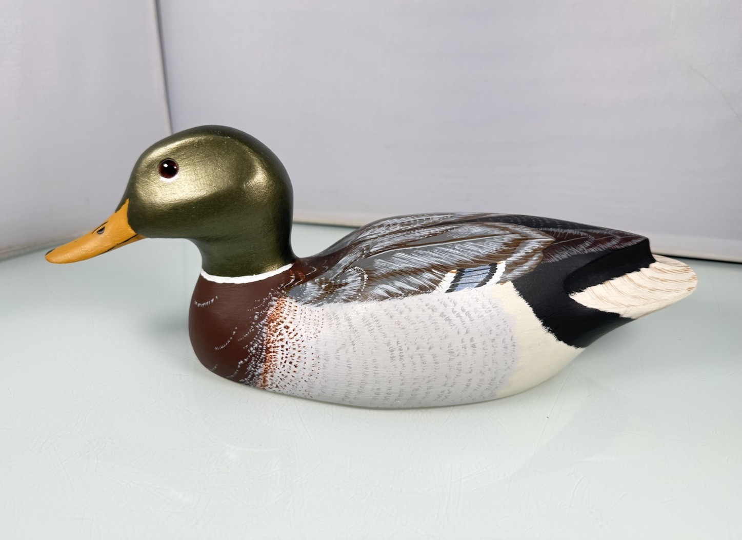 Vintage 1982 Hutch Decoy LTD Maryland Mallard Drake Ringneck Duck Decoy – Signed