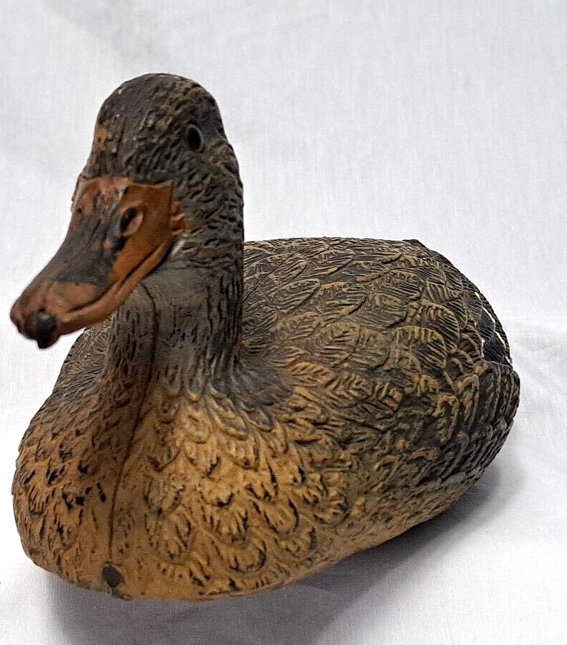 Vintage Sports Plast Floating Mallard Duck Hen Decoy Made In Italy Hunting Camo