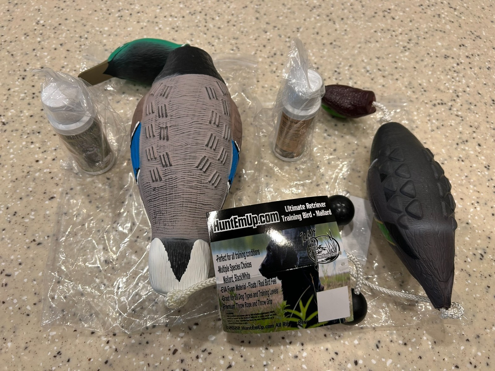 NEW! Set of 2 Ultimate Hunting Dog Training Scents and Realistic Duck Dummys