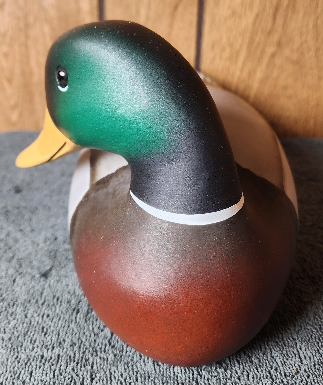 Bill Schauber Mallard Duck Decoy Signed 2003 Bird Chesapeake Bay VTG Maryland