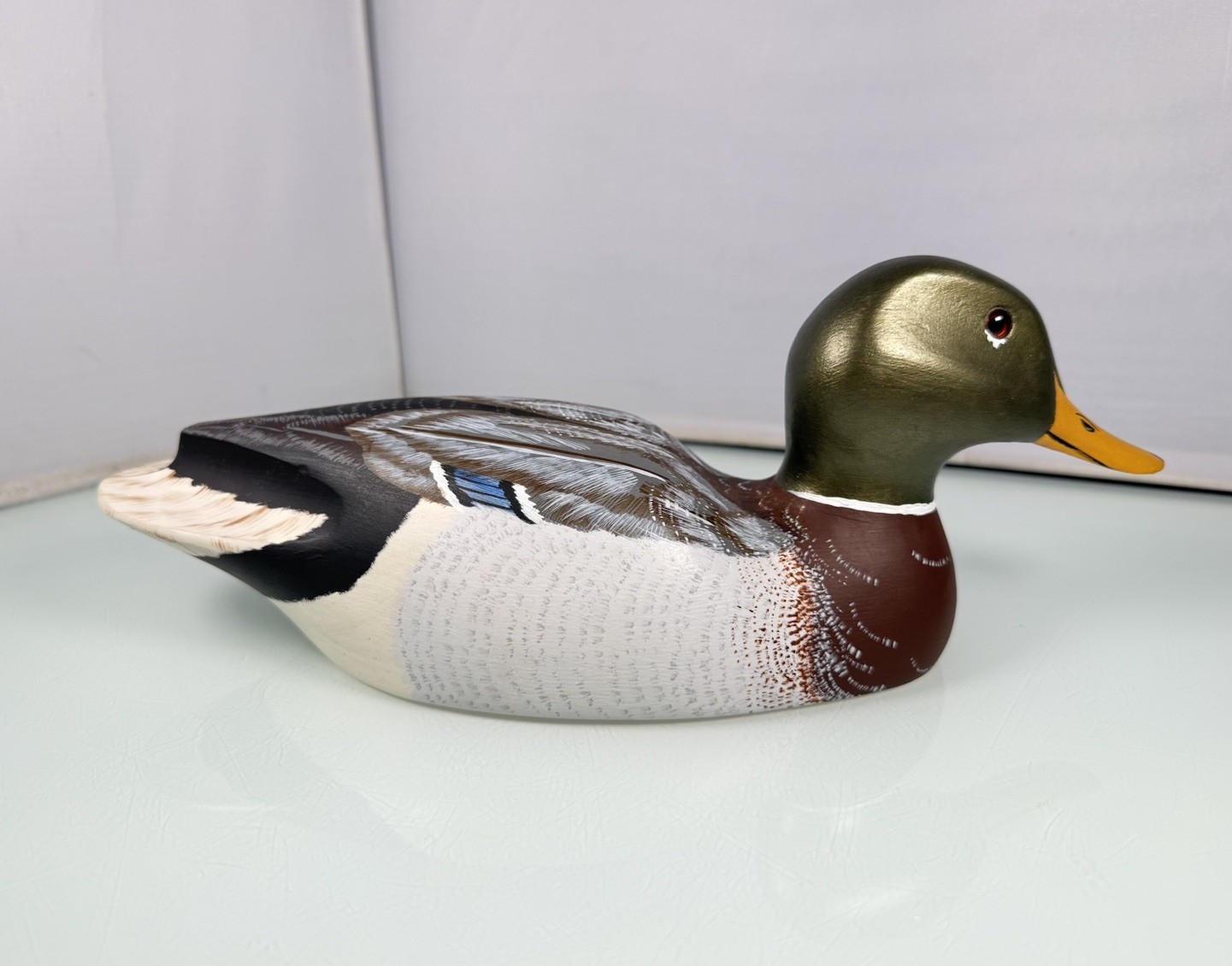 Vintage 1982 Hutch Decoy LTD Maryland Mallard Drake Ringneck Duck Decoy – Signed