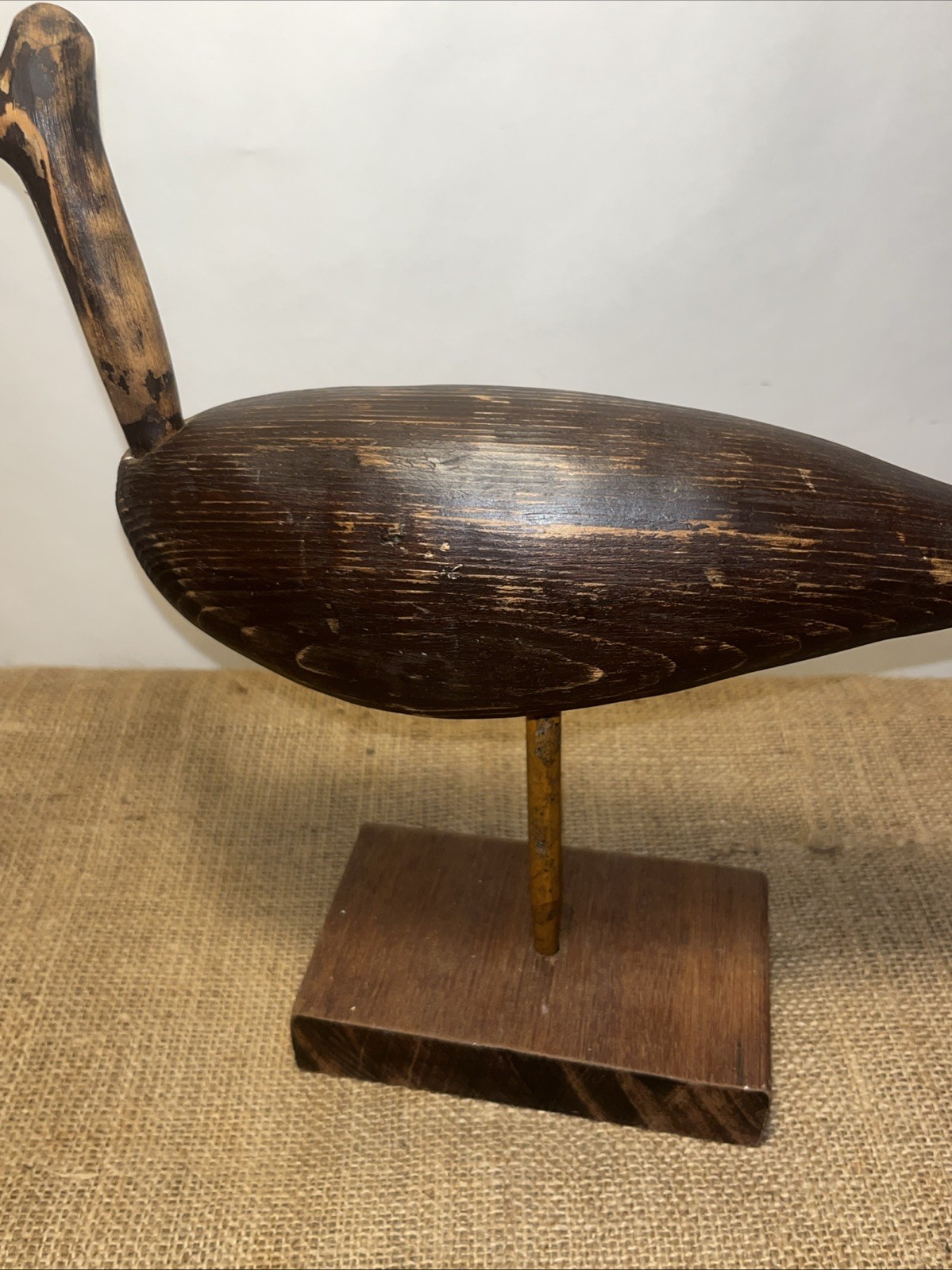 root head shorebird decoy duck hunting antique unknown
