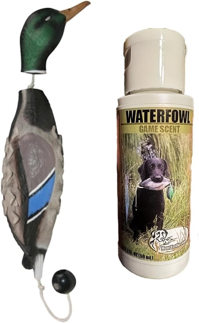 NEW! Set of 2 Ultimate Hunting Dog Training Scents and Realistic Duck Dummys